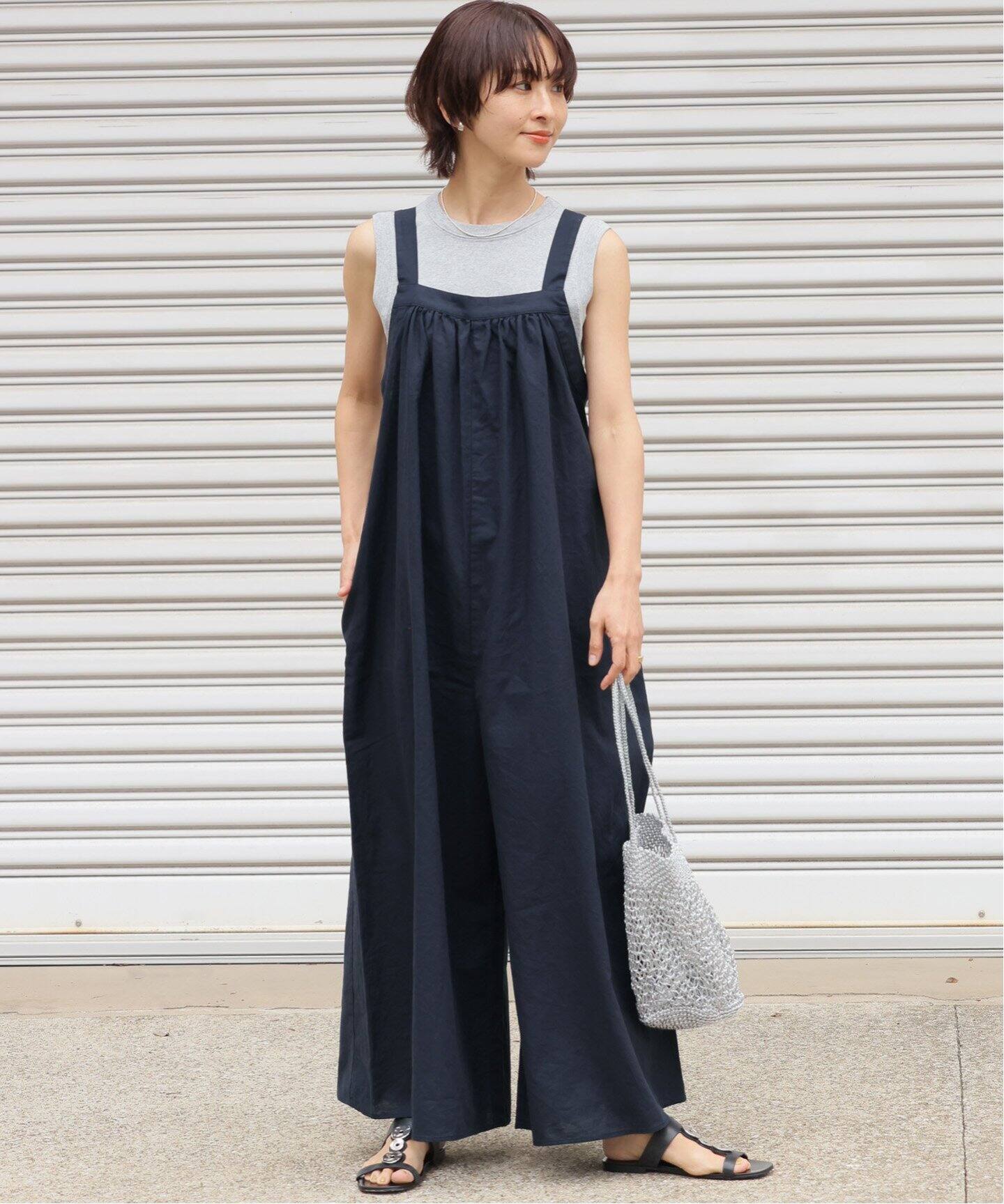 【美品/廃盤】senelier サロペット ペインターオーバーオール ネイビー SOMETHING サロペット オーバーオール atelier 2WAY LACE UP