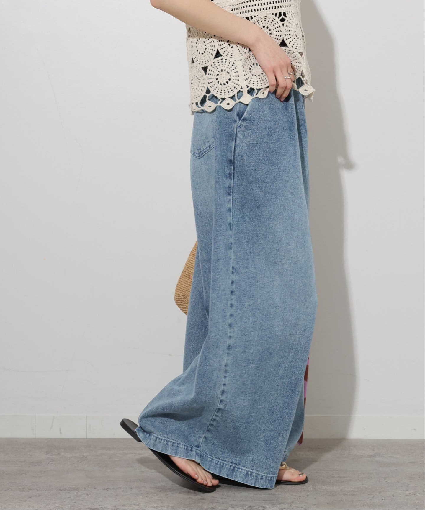 JOURNAL STANDARD relume C/R デニムワイドギャザー JOURNAL STANDARD relume｜《追加予約2》C/R デニムワイド