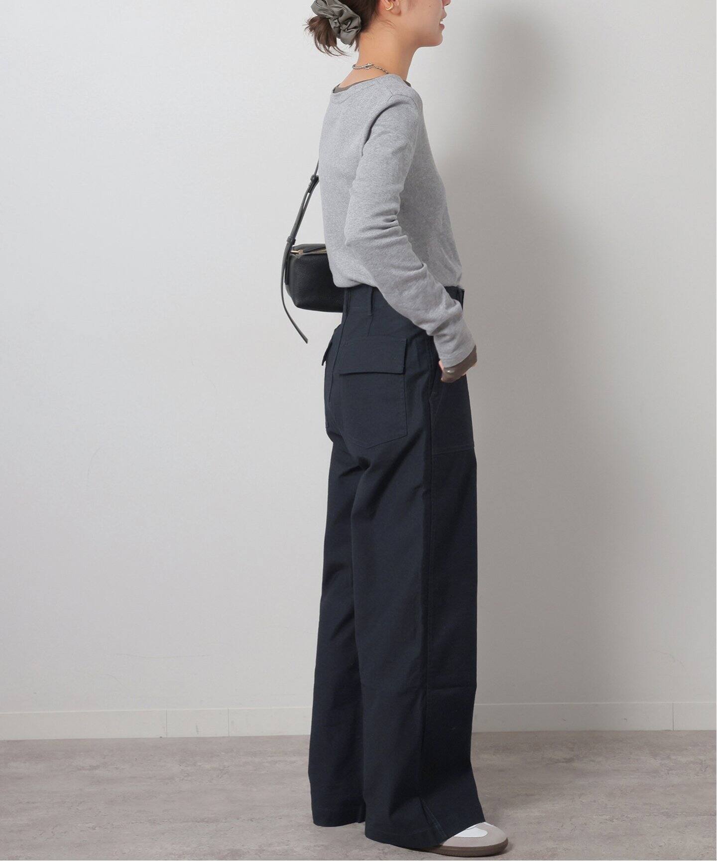 美品JOURNALSTANDARDrelumeワイドベイカーパンツネイビー38 ジャーナルスタンダード レリューム JOURNAL STANDARD relume