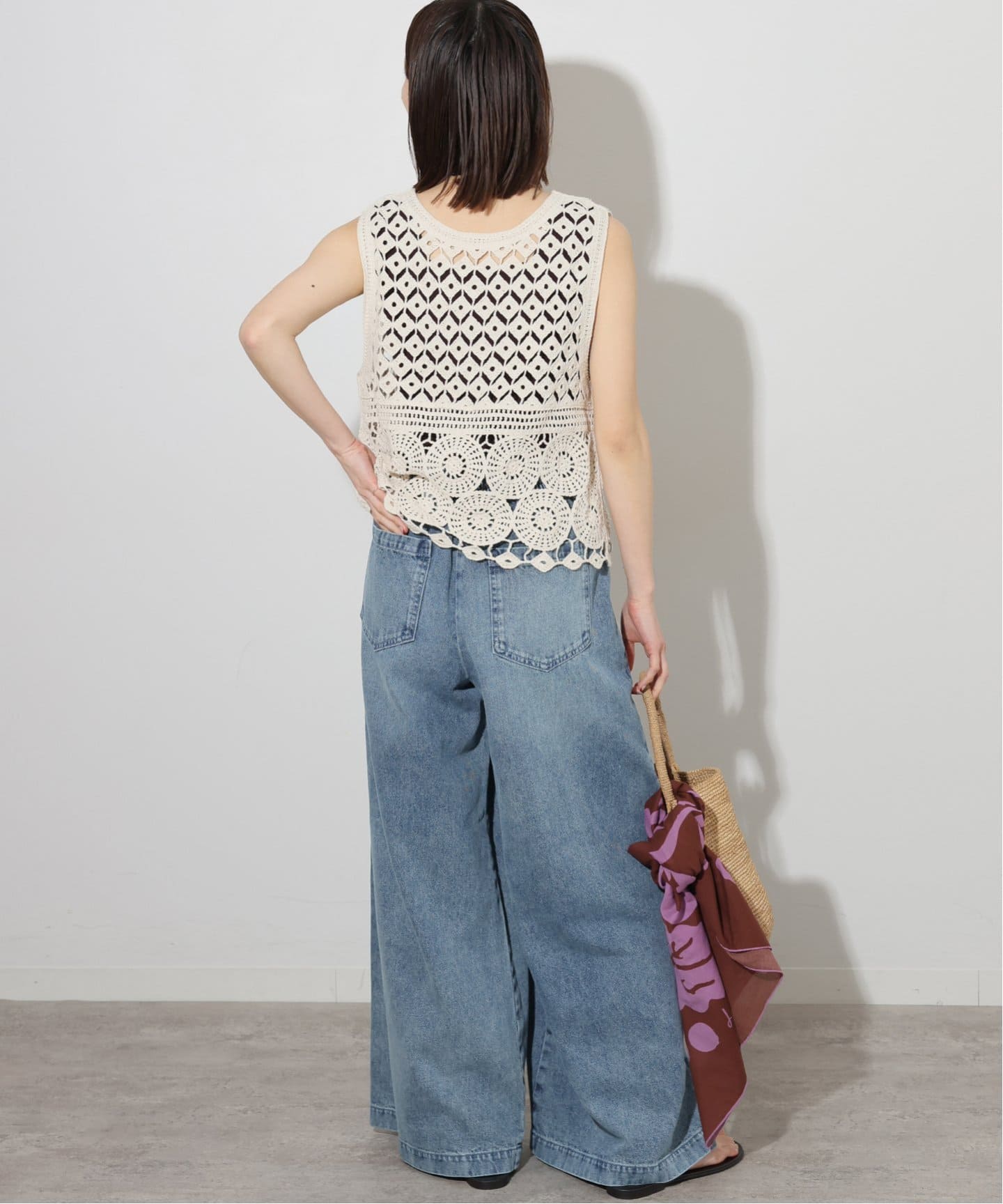 新品　JOURNALSTANDARD relume C/R デニムワイドギャザー 追加》C/R デニムワイドギャザー（デニムパンツ・ジーンズ