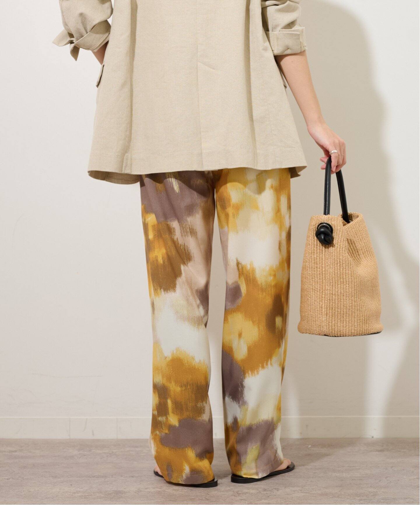 アフリカンフラワープリントパンツ レッド ジャーナルスタンダードレ