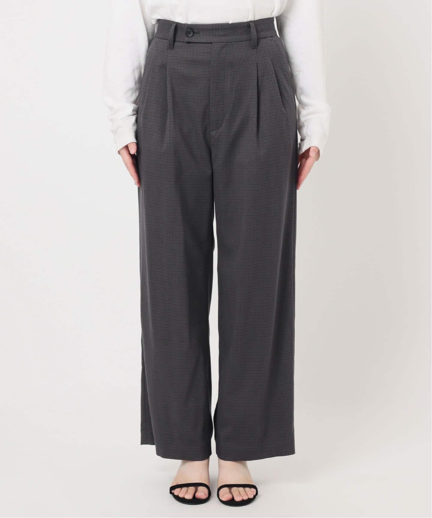 予約》チェックセミワイドパンツ（スラックス）｜JOURNAL