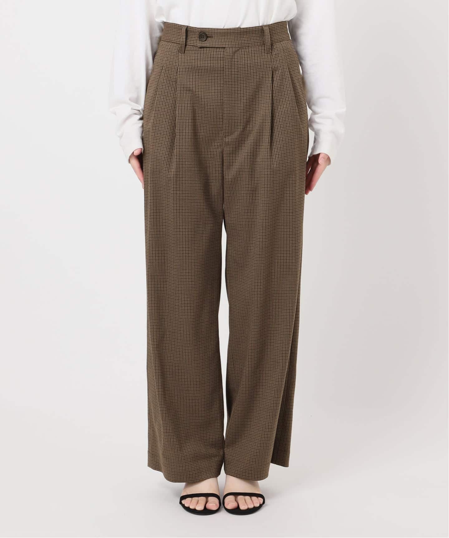 JOURNAL STANDARD relume ジャーナル チェックパンツ M 予約》チェックセミワイドパンツ（スラックス）｜JOURNAL