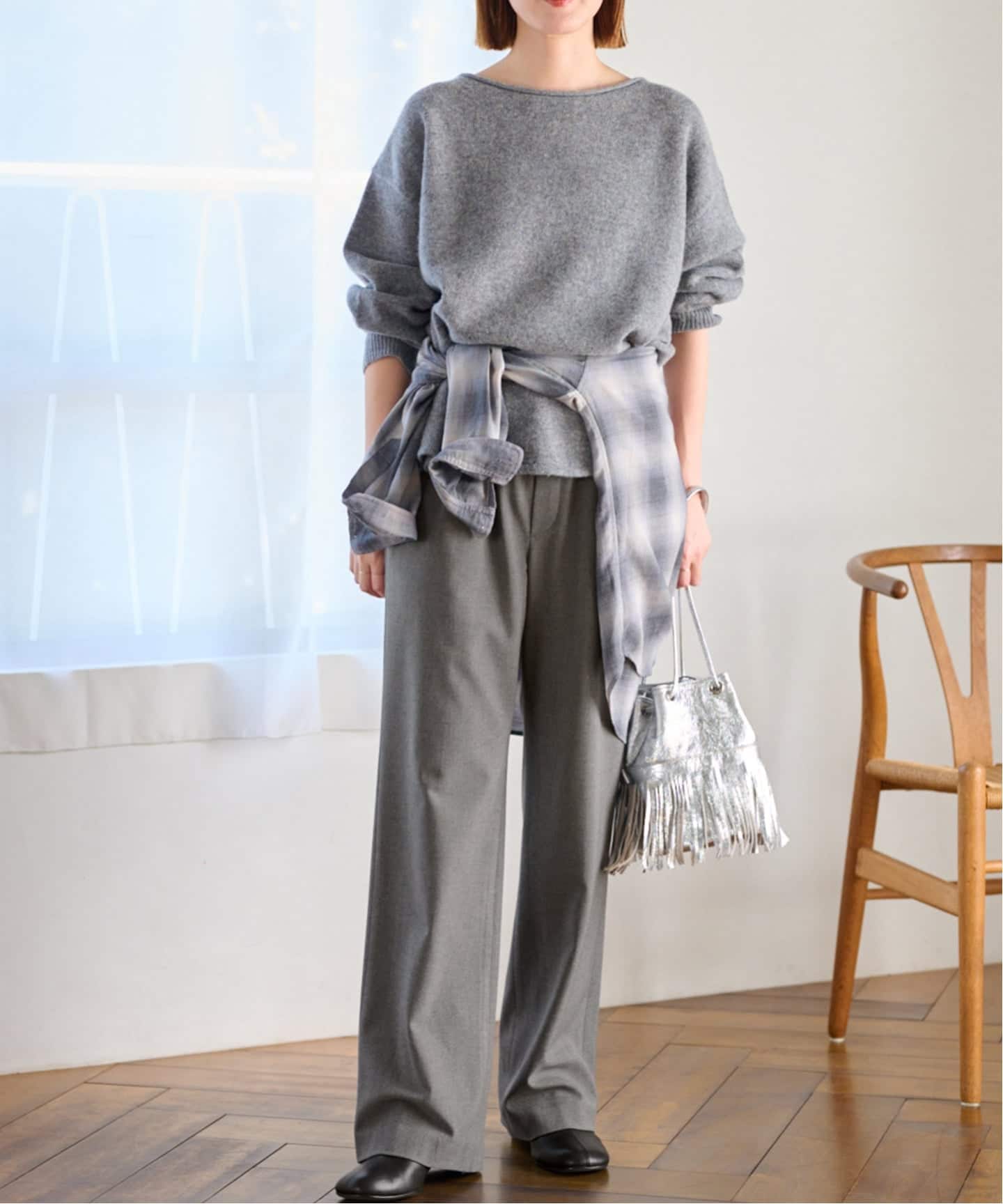 【36】ジャーナルスタンダード　レリューム　サーモサキソニー裏起毛パンツ JOURNAL STANDARD relume（ジャーナルスタンダード レリューム