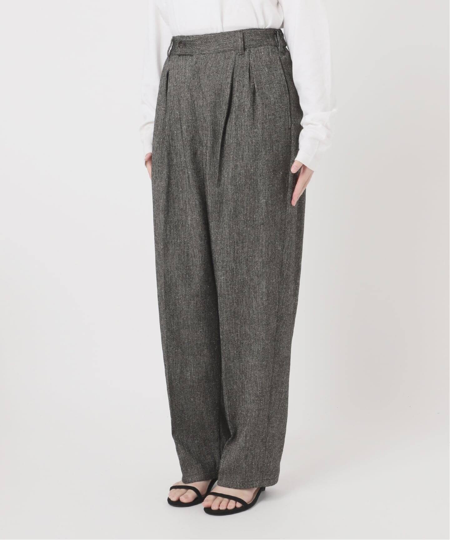 【超美品】JOURNAL STANDARD relume マットタックパンツ JOURNAL STANDARD relume スラックス パンツ 「追加2」マット