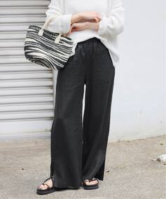 《追加2》麻スリットイージーパンツ