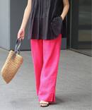 《WEB限定追加3》麻スリットイージーパンツ