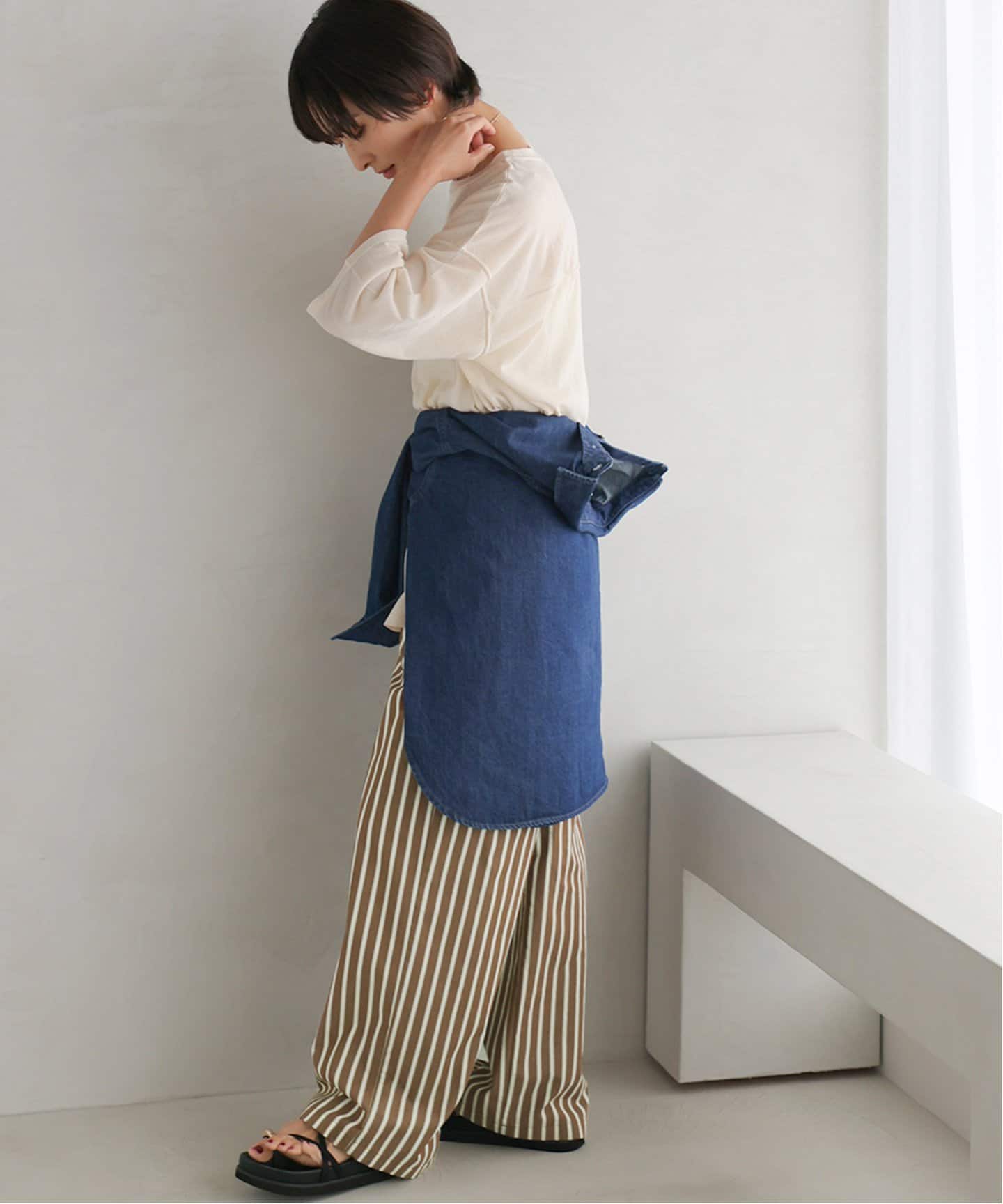 【JORNAL STANDARD relume】 ストライプパンツ JOURNAL STANDARD relume パンツ ストライプ柄が魅力コットン