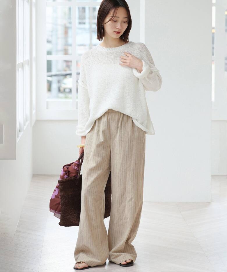 リネンコットンイージーパンツストライプ（その他パンツ）｜JOURNAL  