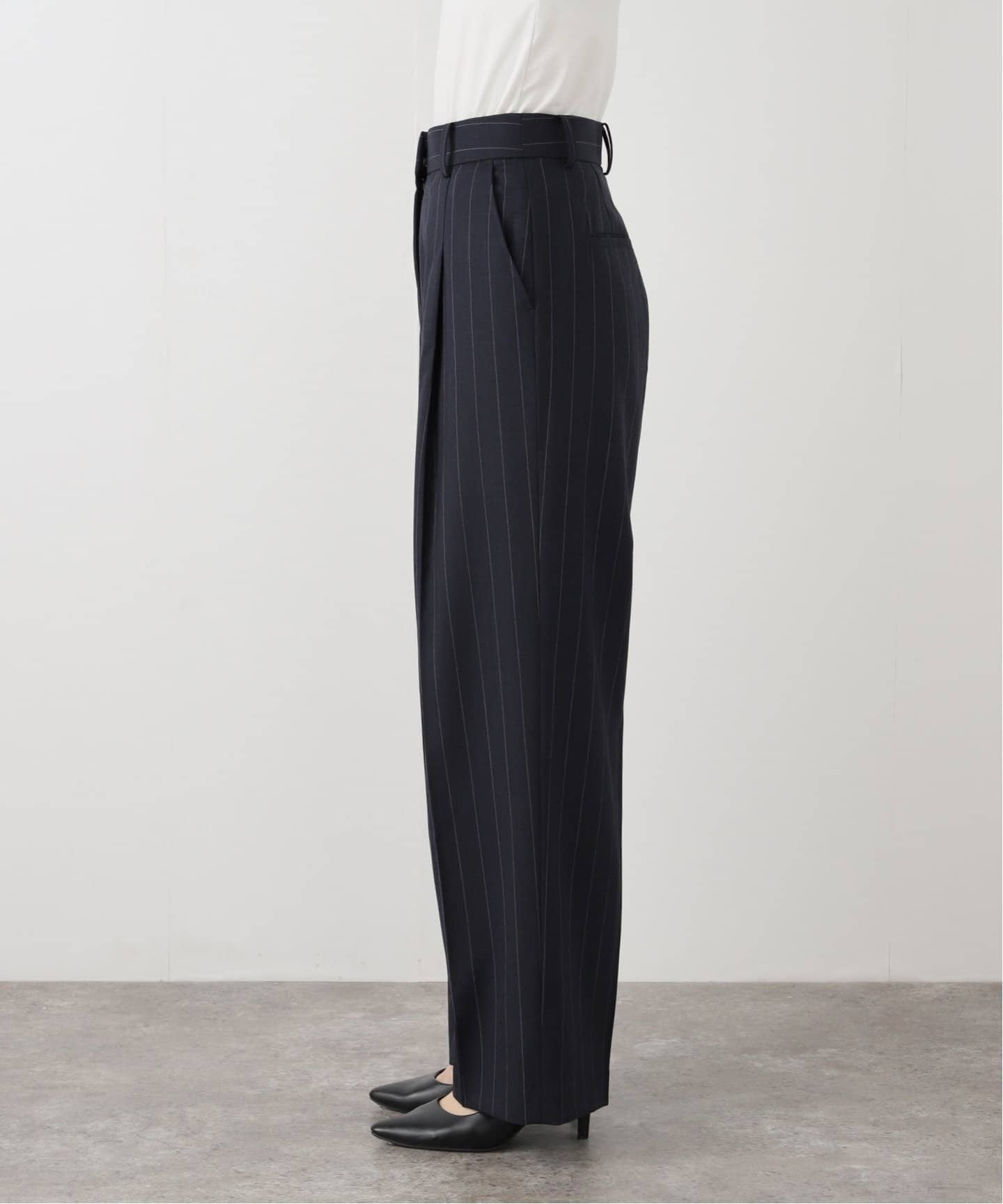 TODAYFUL / トゥデイフル】 Stripe Tuck Trousers：パンツ（スラックス