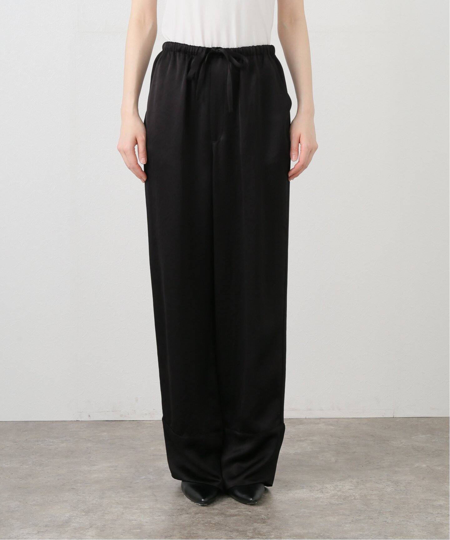TODAYFUL Satin Easy Pants / ブラック38 
