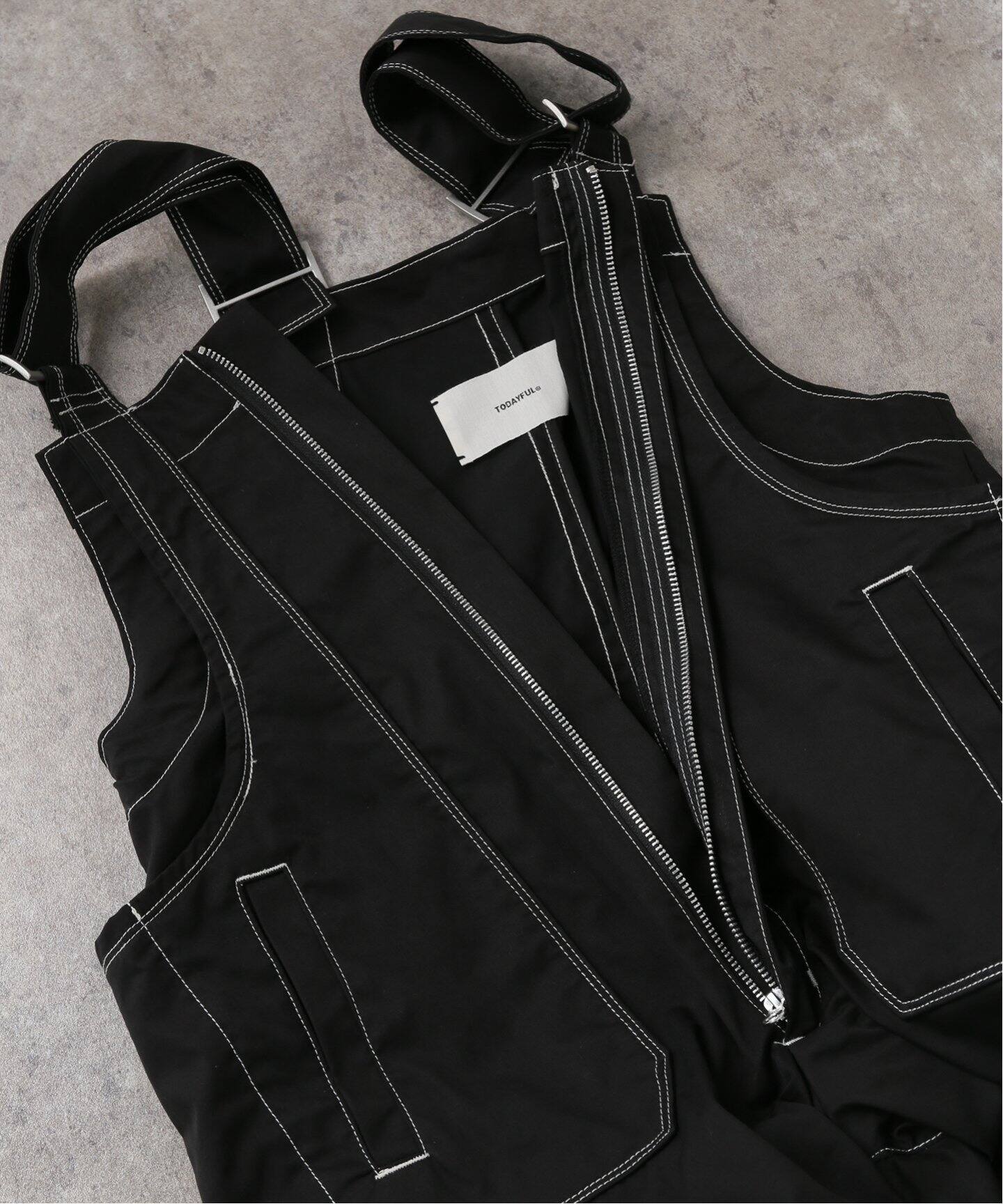 TODAYFUL / トゥデイフル】 Frontzip Cotton Salopette