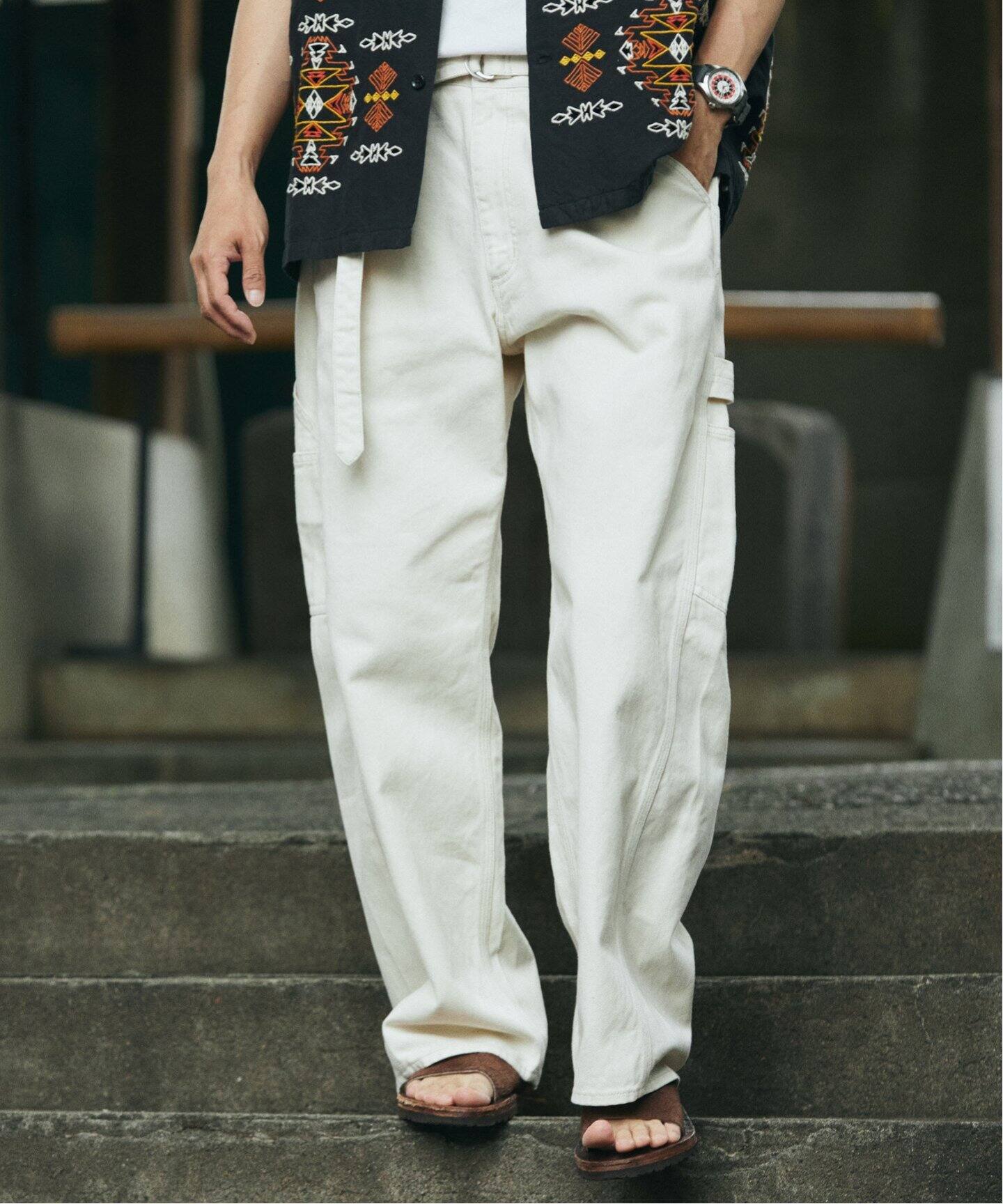 10オンス ”AMPLE” ペインター ベルテッド デニム（デニムパンツ 