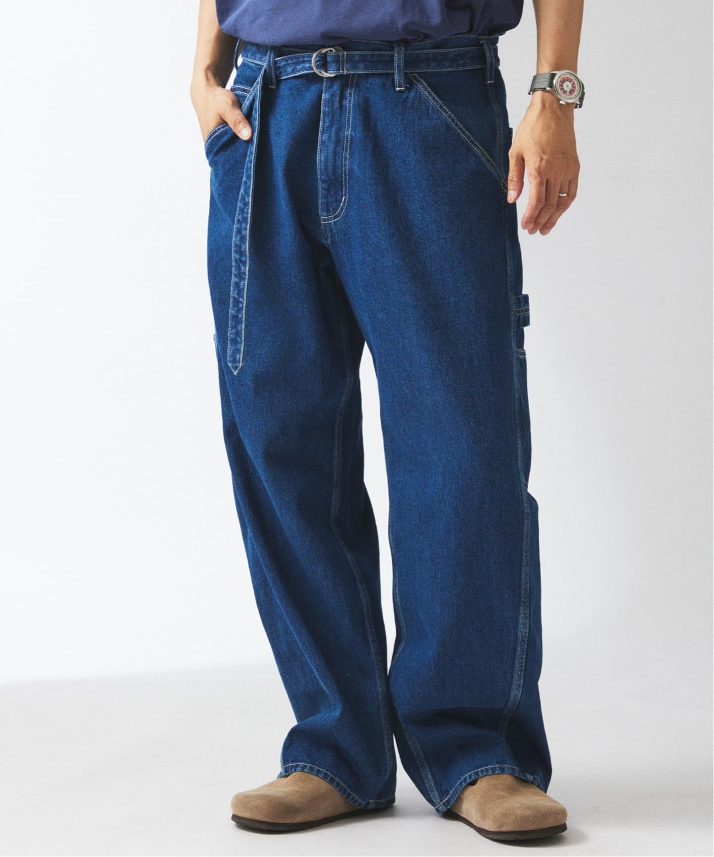 10オンス ”AMPLE” ペインター ベルテッド デニム（デニムパンツ