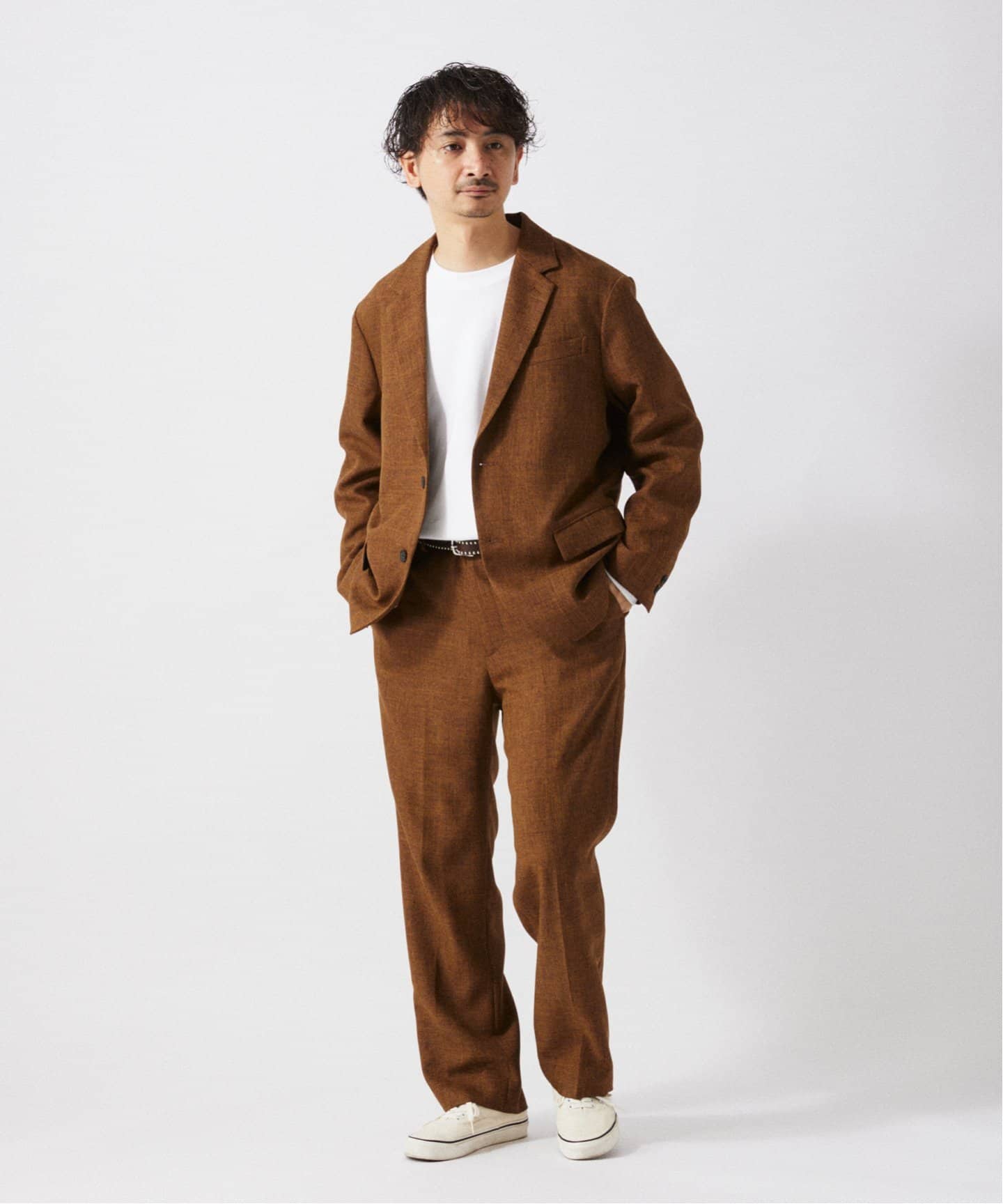 ジャーナルスタンダード　ウォッシャブルスーツ　セットアップ　ブラウン　M PERFORMANCE SUIT／ジャケット＆パンツセットアップ／ウォッシャブル