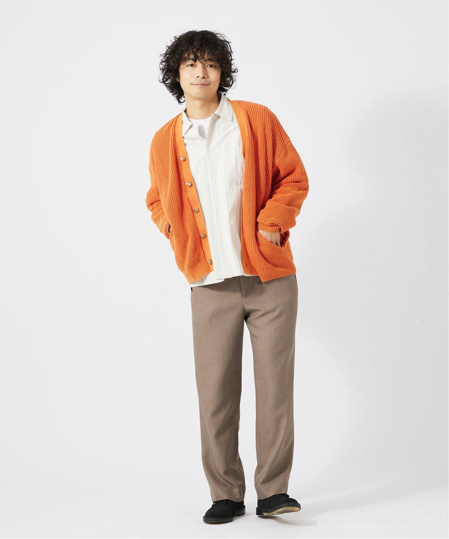 ウォッシャブル LANATEC シャンブレー スラックス（セットアップ着用可