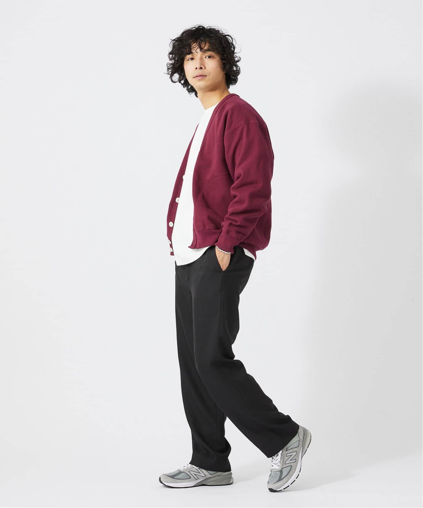 【モカ】【セットアップ対応】2WAY ポンチ シャンブレー スラックス モカ】【セットアップ対応】2WAY ポンチ シャンブレー スラックス
