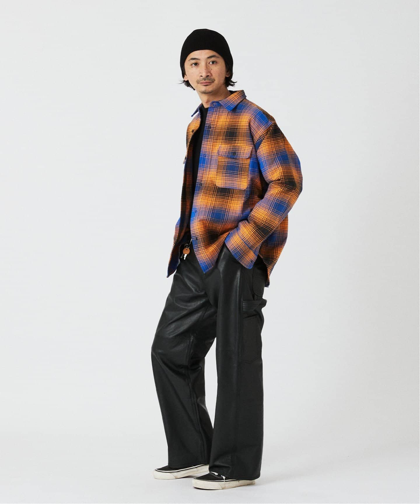 SKOOKUM / スクーカム 別注 ゴートレザー ペインターパンツ