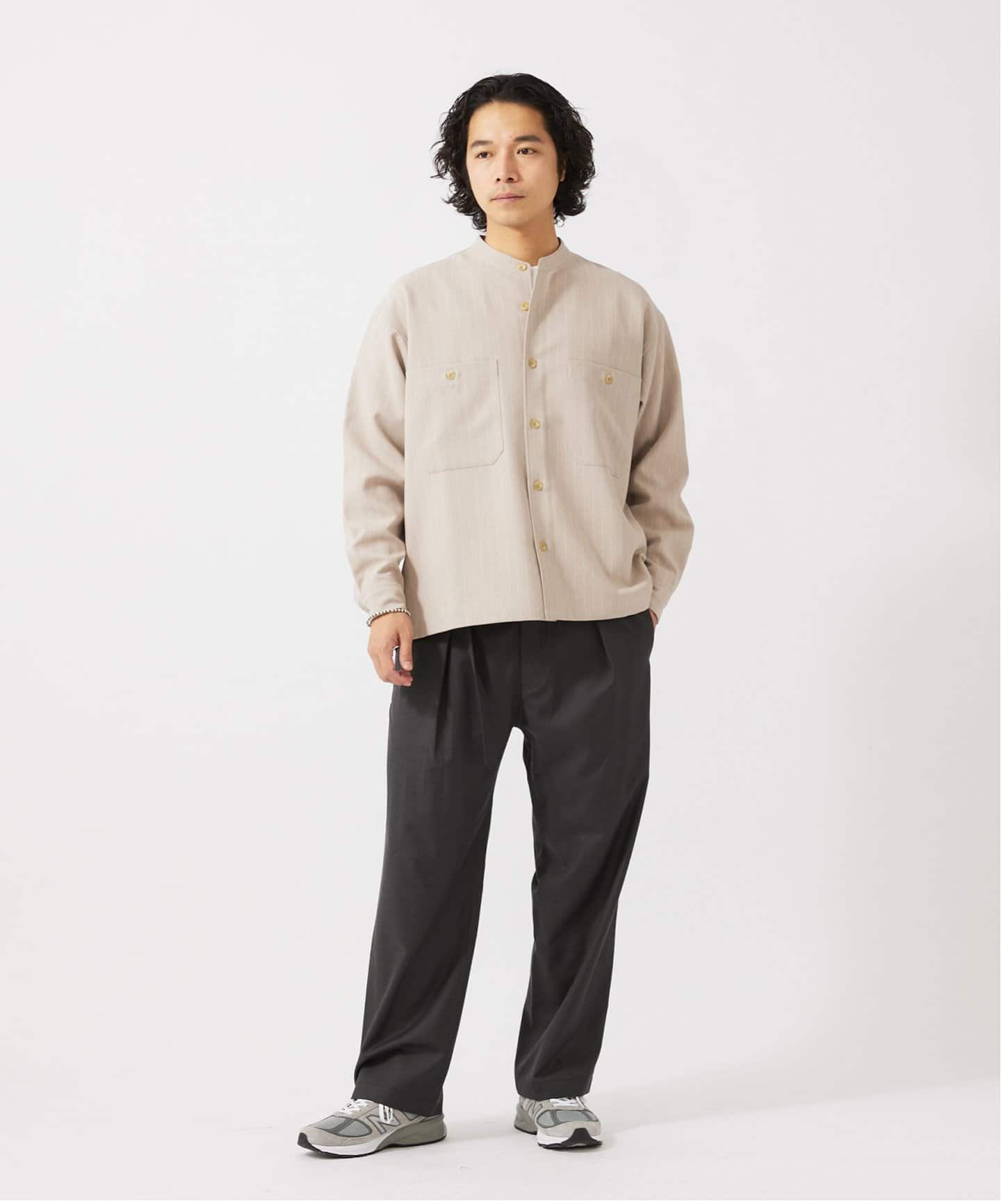 T/Rトロピカル ベルテッド メイクワイドスラックス（スラックス