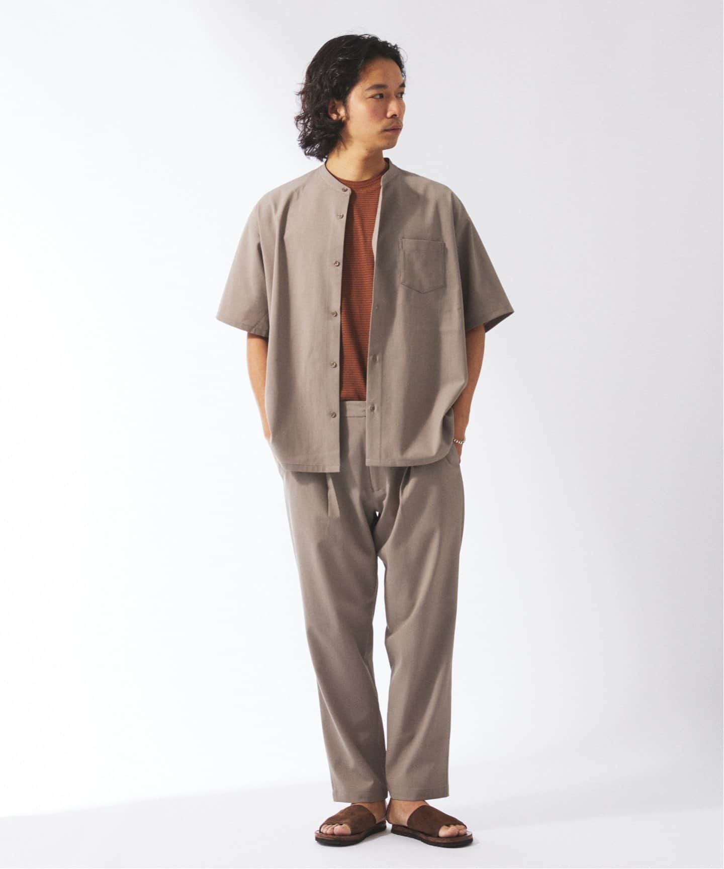 パンツ メンズ スリムフィット ストレート 9分丈 2色 tb3081598_3.jpg