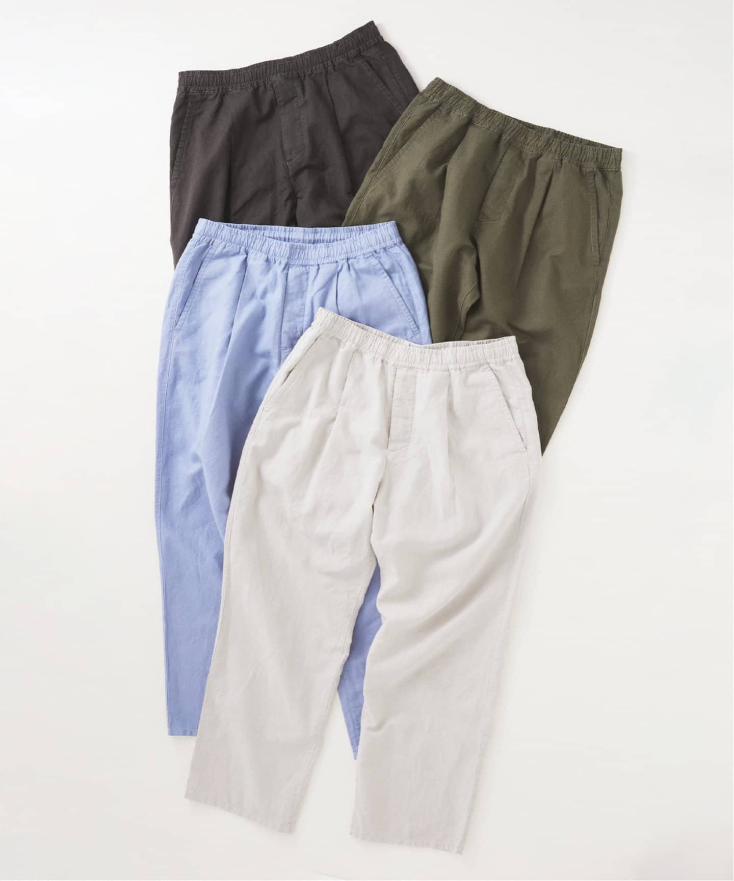 ヨーロピアンフラックス ガーメントダイ スクエアイージーパンツ