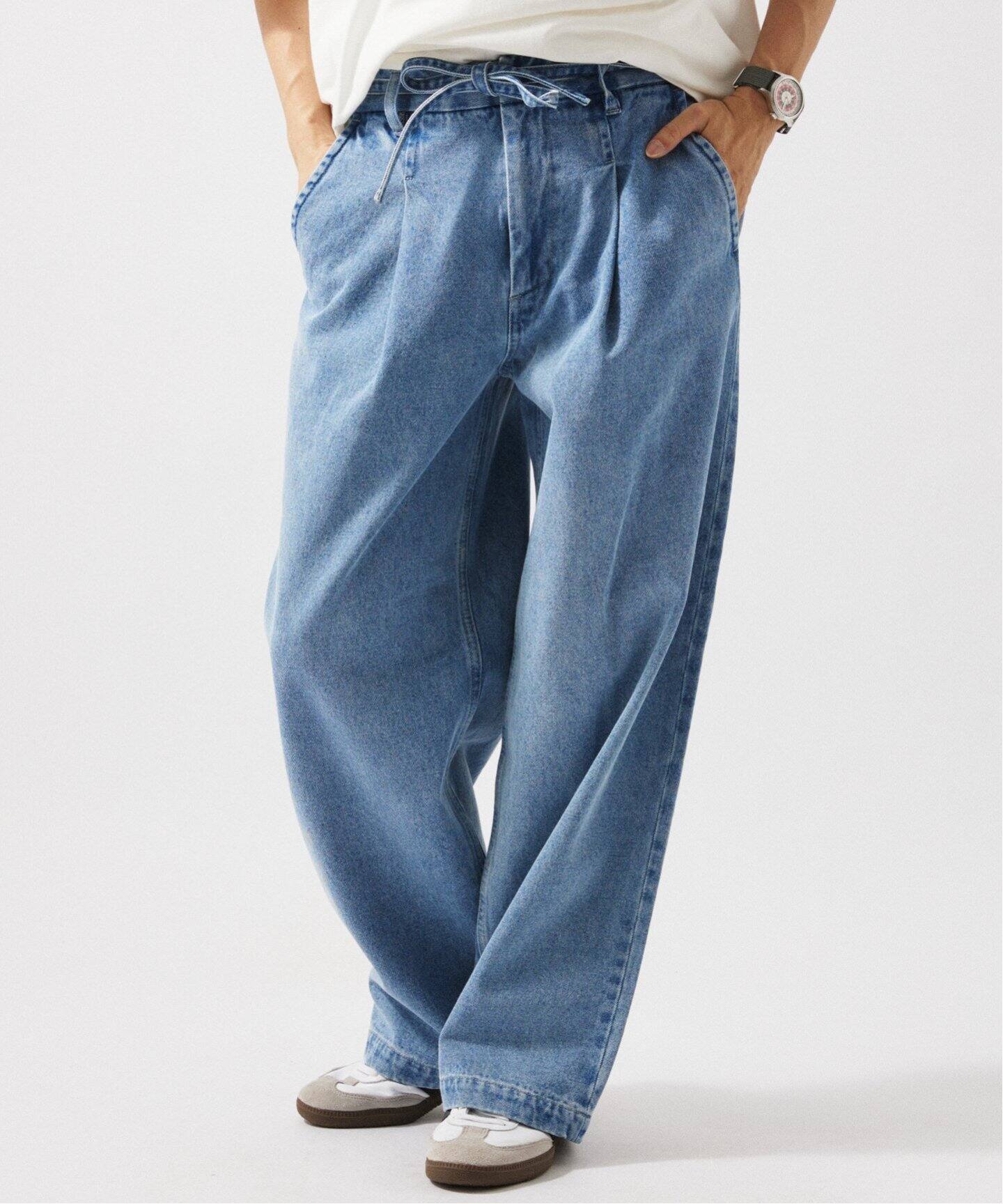 デニム好き12 12オンス ベルテッド デニムスラックス（デニムパンツ・ジーンズ