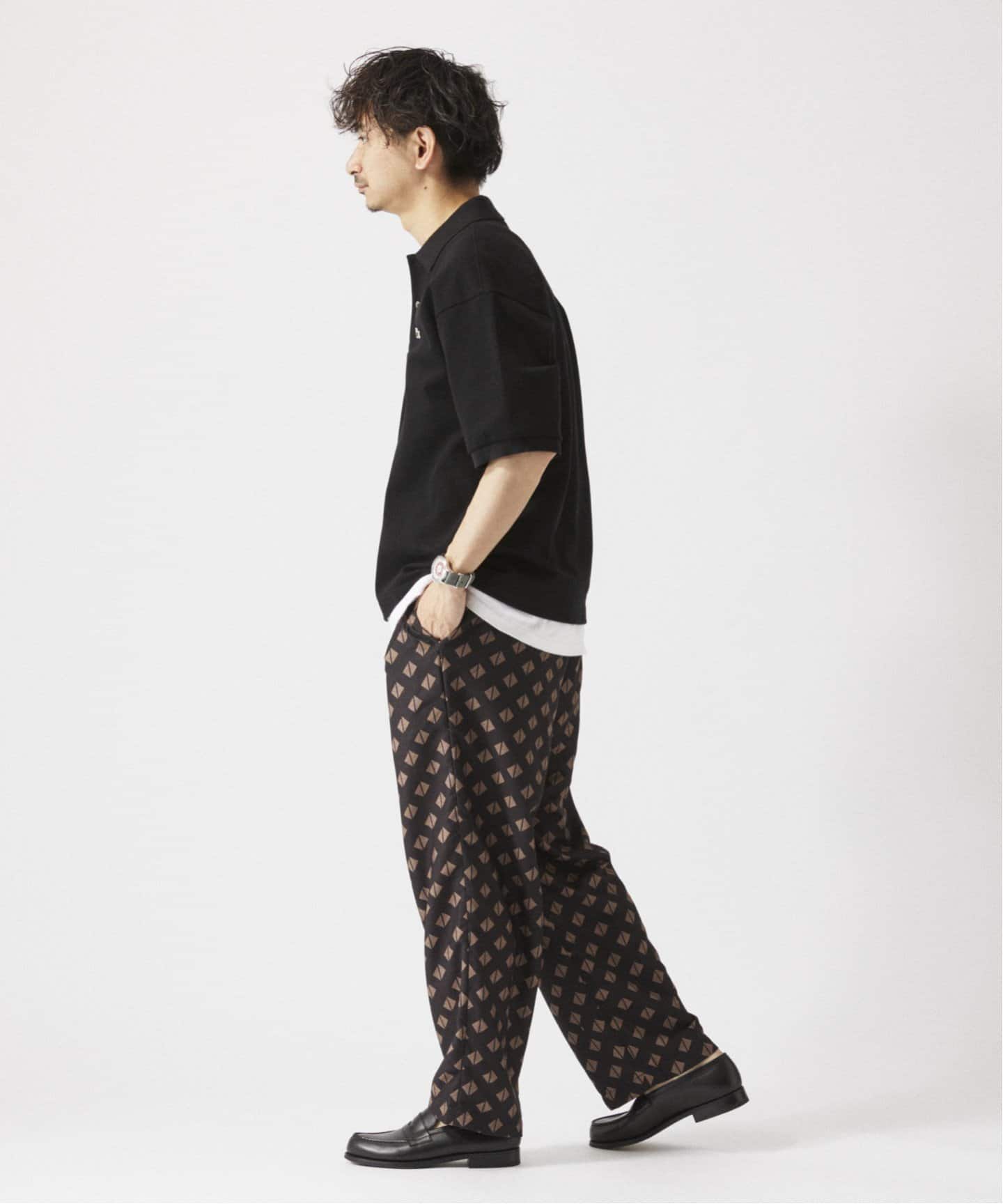 ホールパターンプリント ワイドイージーパンツ（その他パンツ