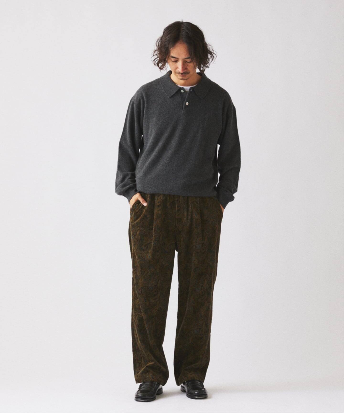 JOURNAL STANDARD コーデュロイペイズリー柄パンツ　ブラック ペイズリープリント 6ウェル コーデュロイ イージーパンツ（その他