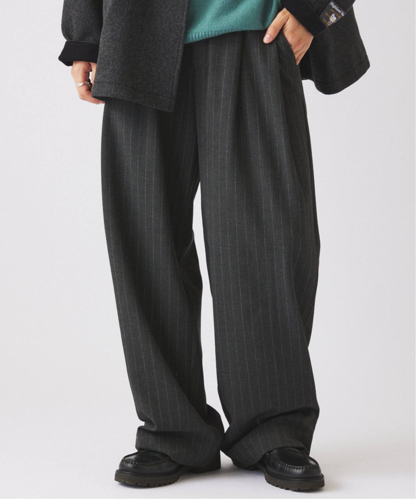 ヒールカット ルーズ ストライプ スラックス（スラックス）｜JOURNAL