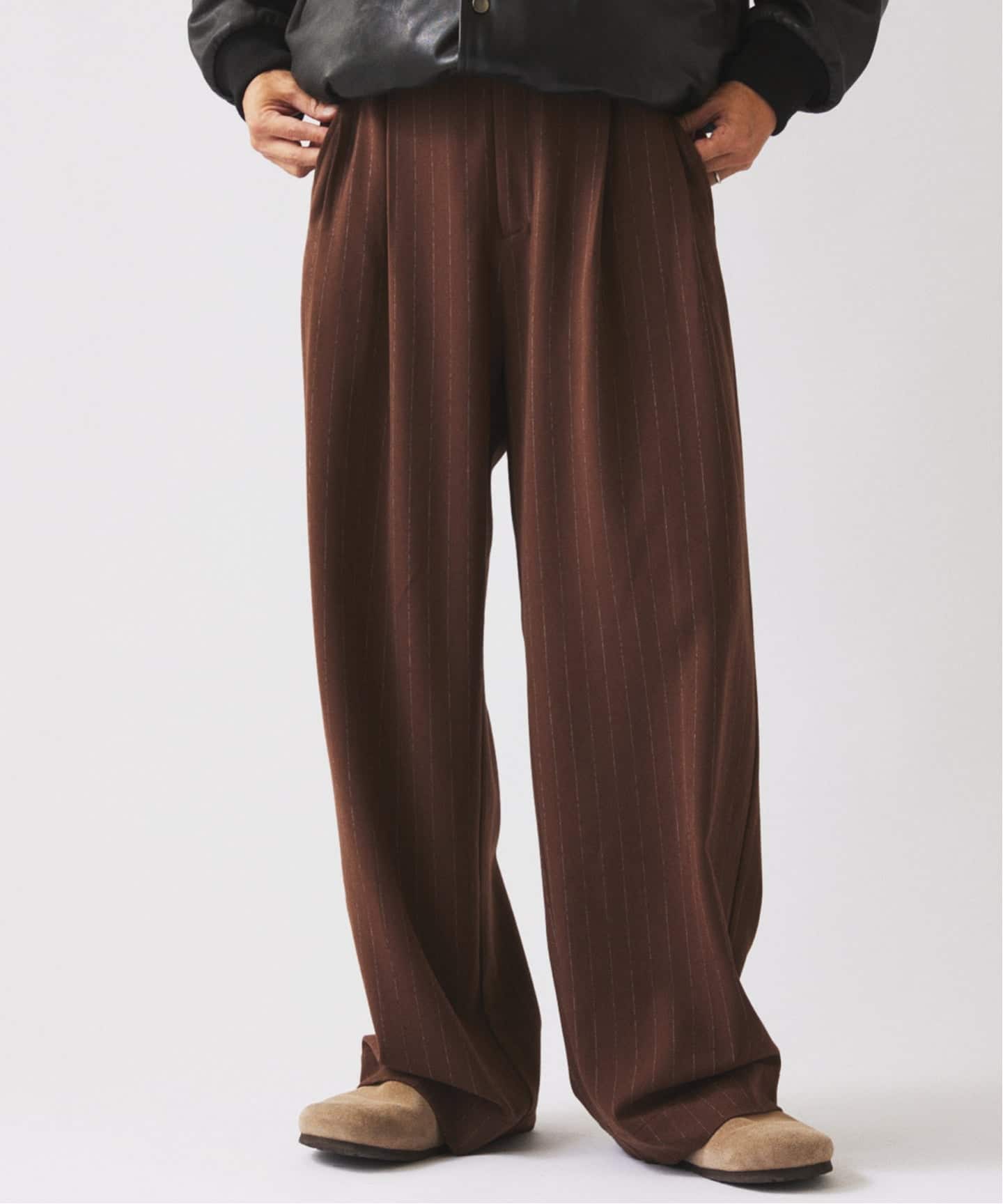 ヒールカット ルーズ ストライプ スラックス（スラックス）｜JOURNAL