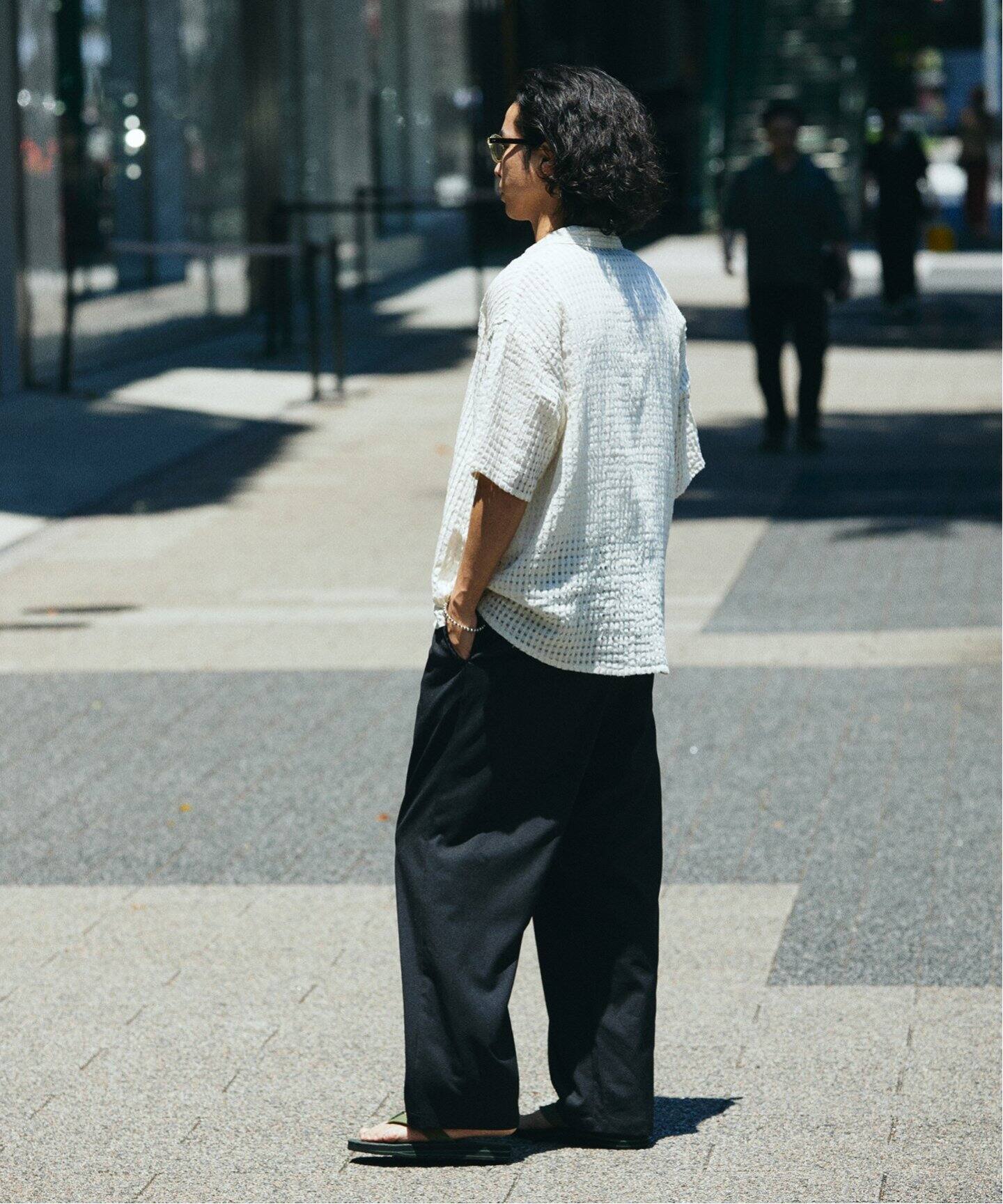 RE-PURPOSE スラックス 撥水】New 10month ソリッドブラック スラックス(セットアップ