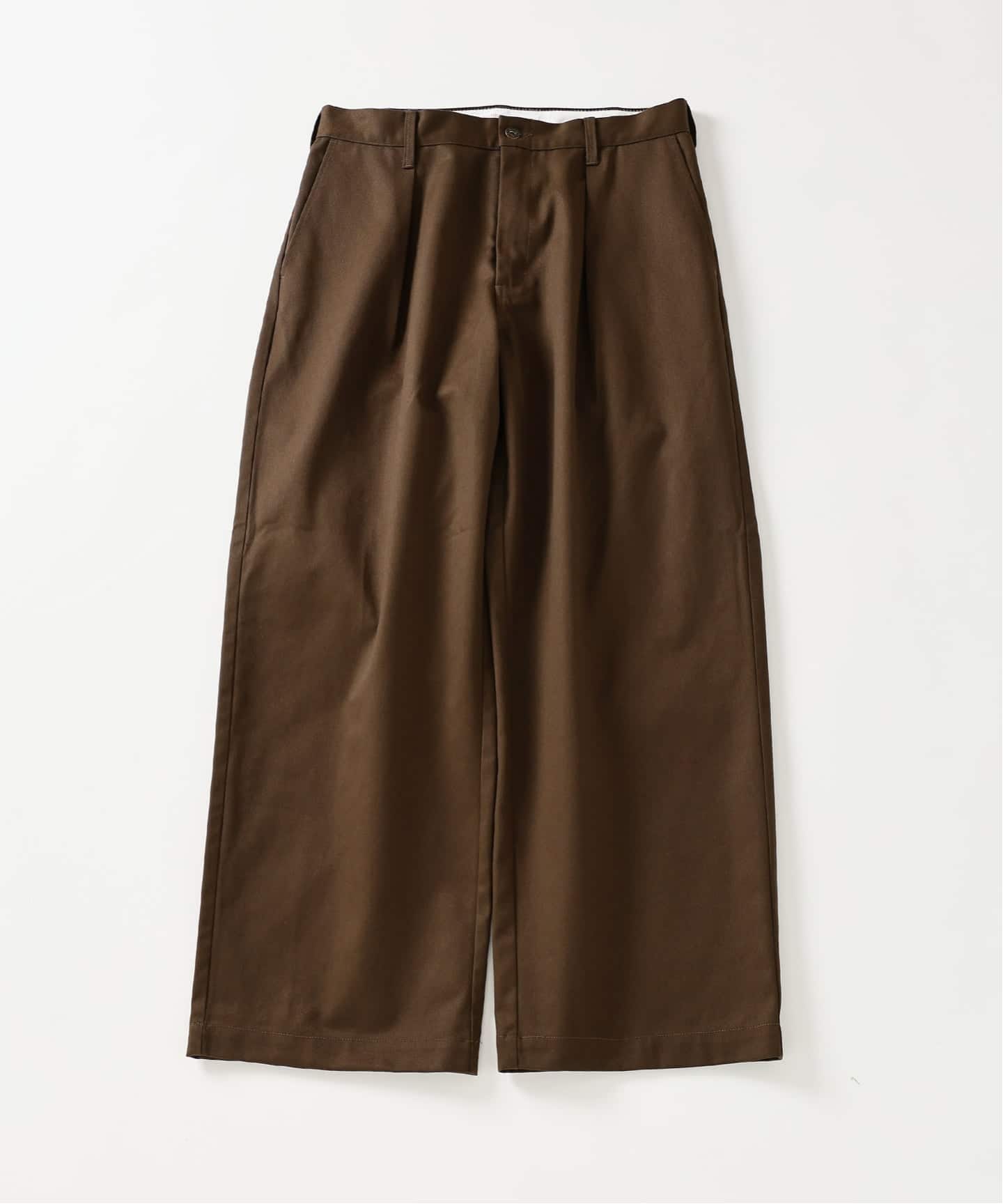 UNIVERSAL OVERALL / JOURNAL別注/1タック ワイドパンツ/M/ポリエステル/ブラウン// UNIVERSAL OVERALL / ユニバーサルオーバーオール 別注 1タック ワイド