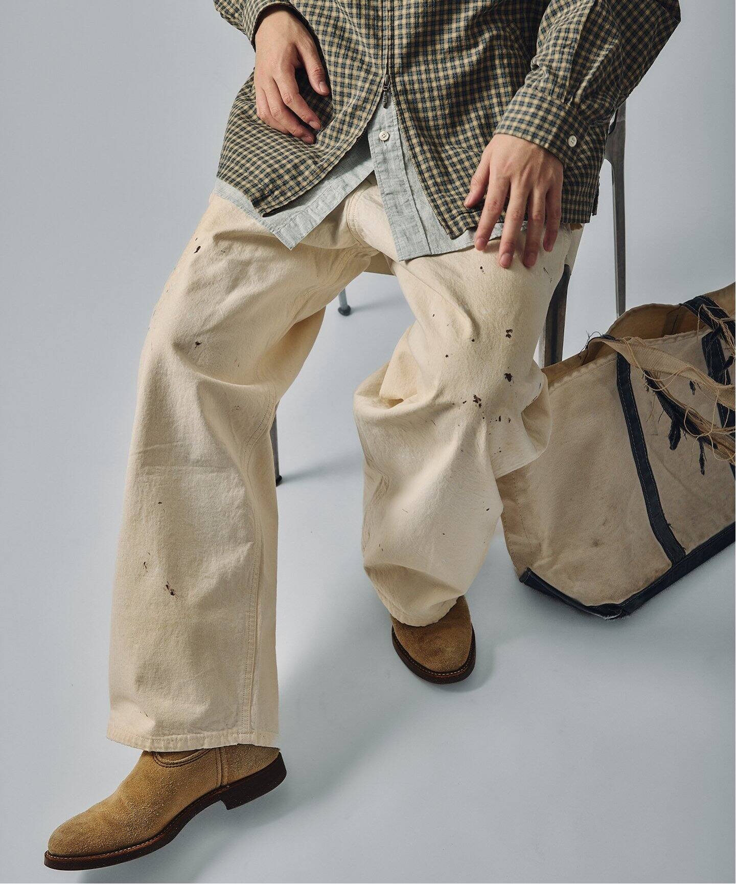 J.S.Homestead / アイボリースプラッシュ ペインターパンツ（その他  