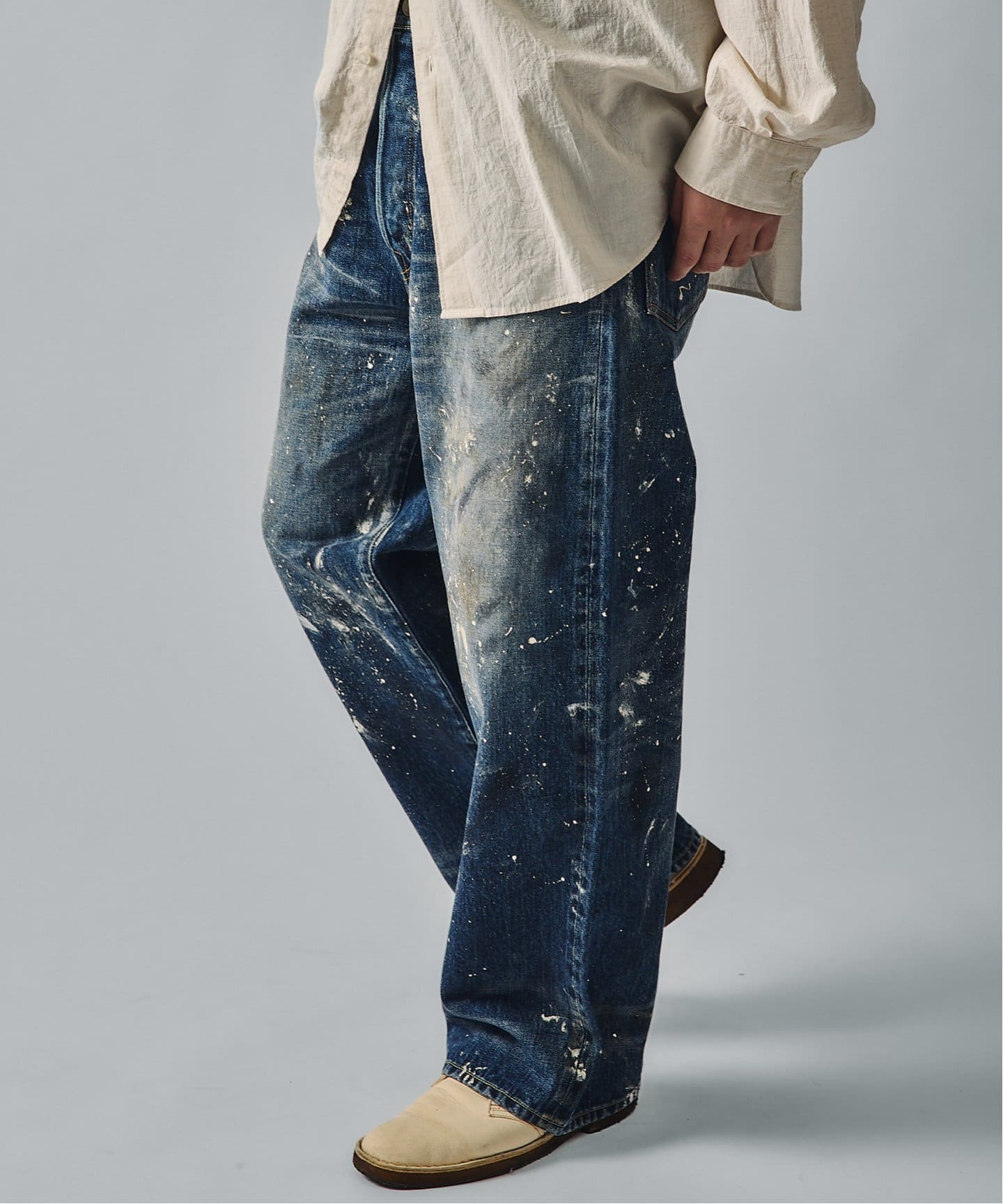 ジャーナルスタンダード　ホームステッド エイジングデニムワイド　ペイント J.S.Homestead / エイジングデニム ワイド5ポケ ペイント