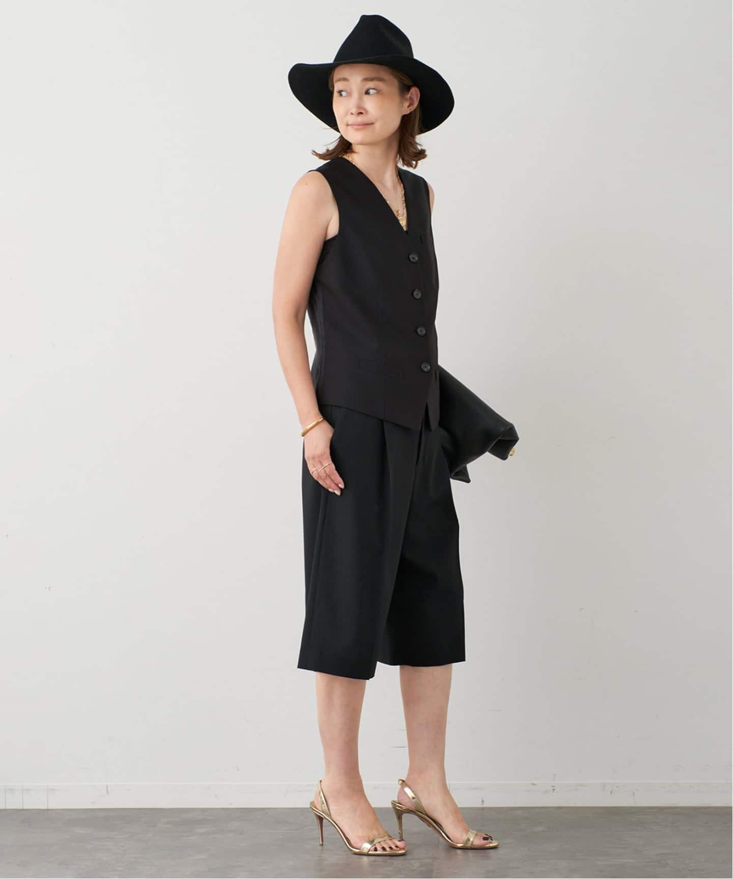 ☆KJM☆　ドゥーズィエムクラス 　ハーフパンツ　ブラック　38 Peter's suit ショーツ（ショート・ハーフパンツ）｜Deuxieme