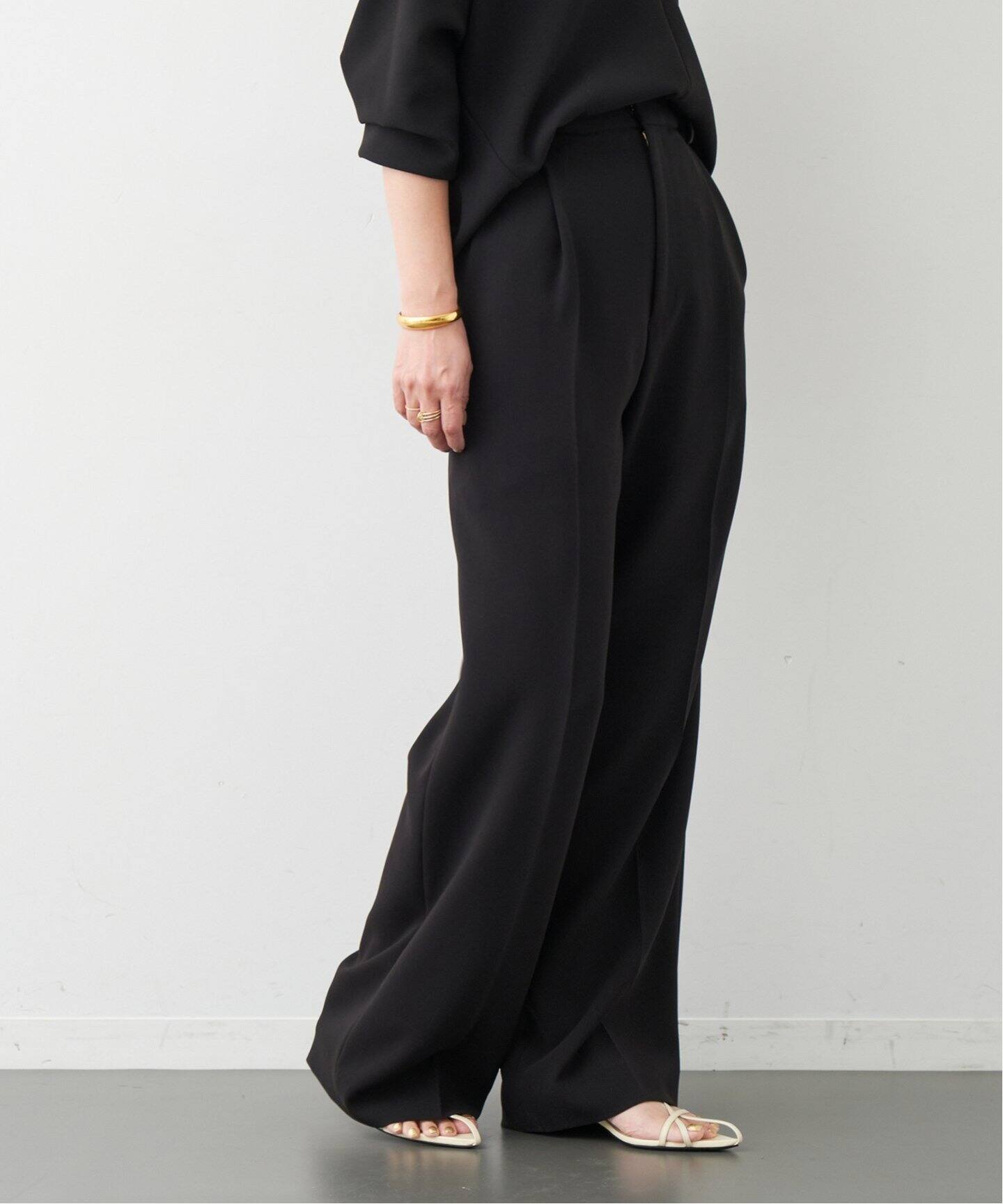 トリアセジョーゼット タックパンツ（スラックス）｜Deuxieme Classe  