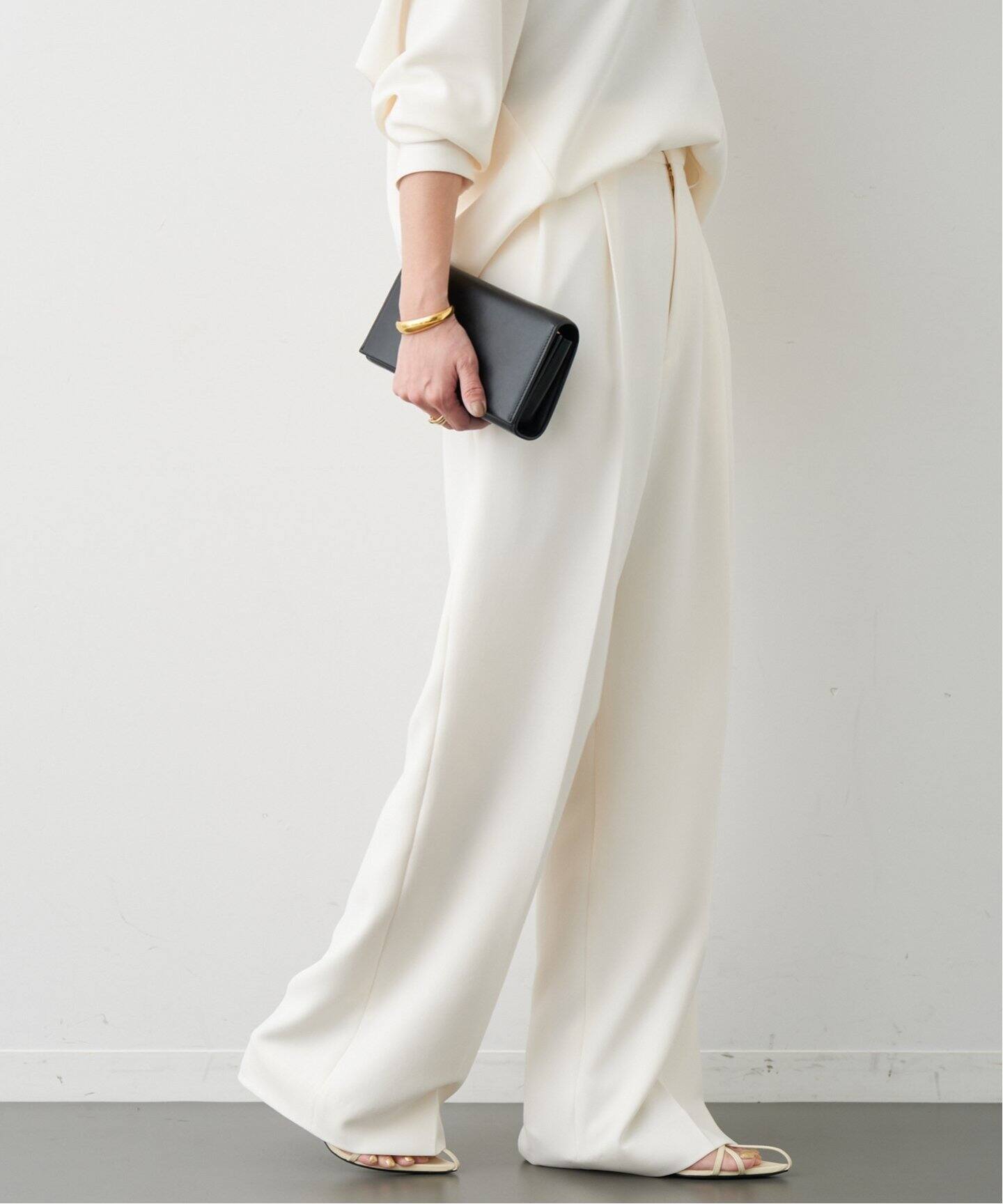 トリアセジョーゼット タックパンツ（スラックス）｜Deuxieme Classe  