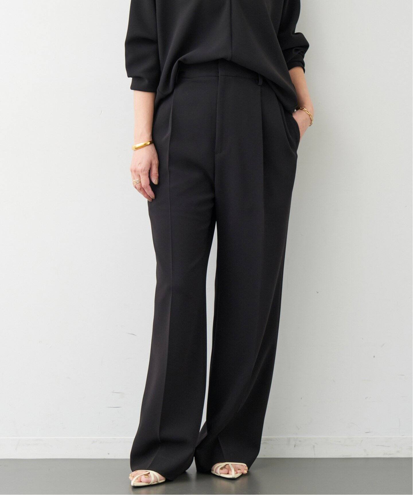 トリアセジョーゼット タックパンツ（スラックス）｜Deuxieme Classe  