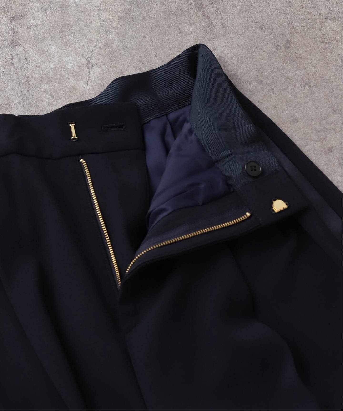 トリアセジョーゼット タキシード パンツ（スラックス）｜Deuxieme