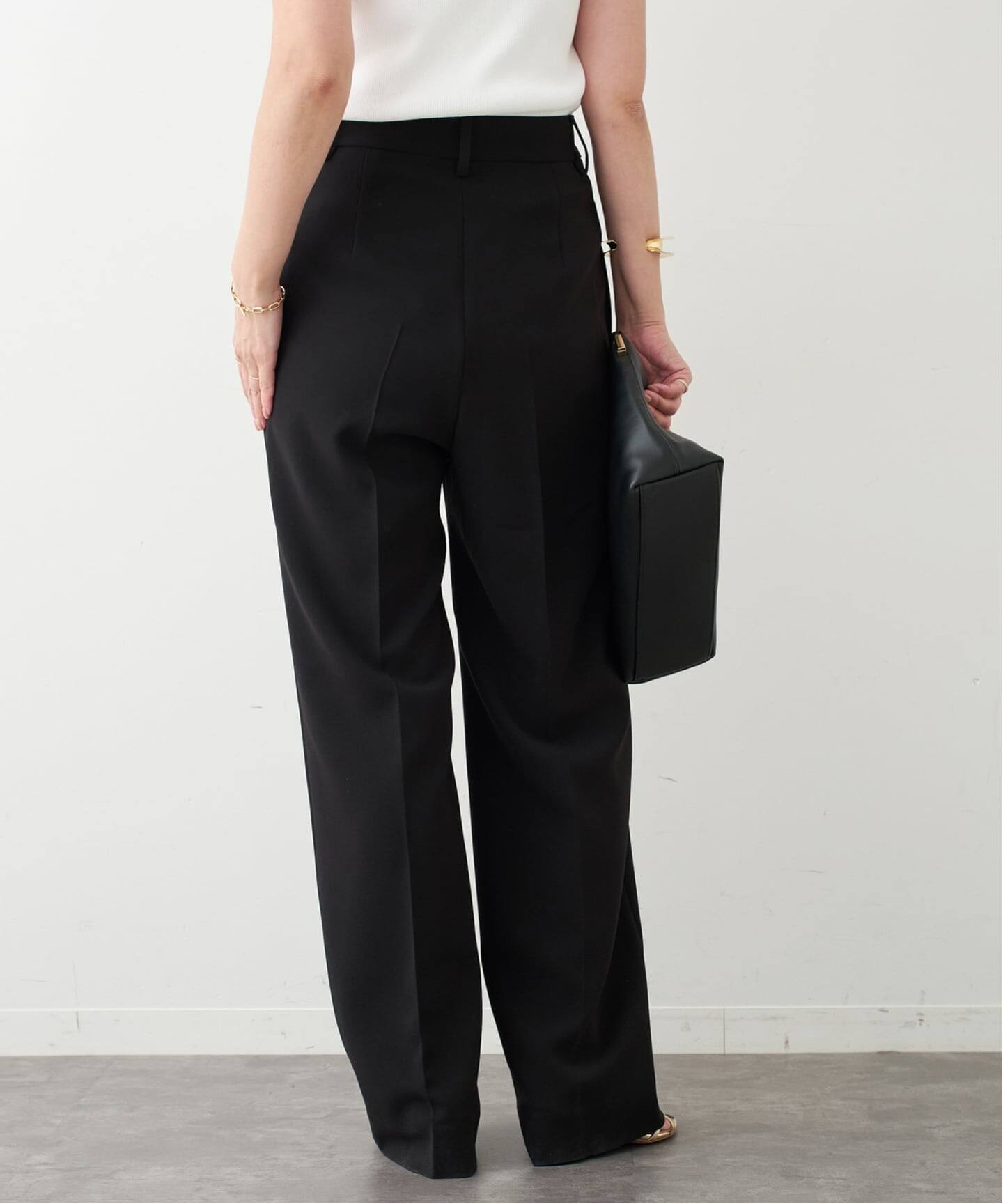 トリアセジョーゼット タックパンツ（スラックス）｜Deuxieme Classe