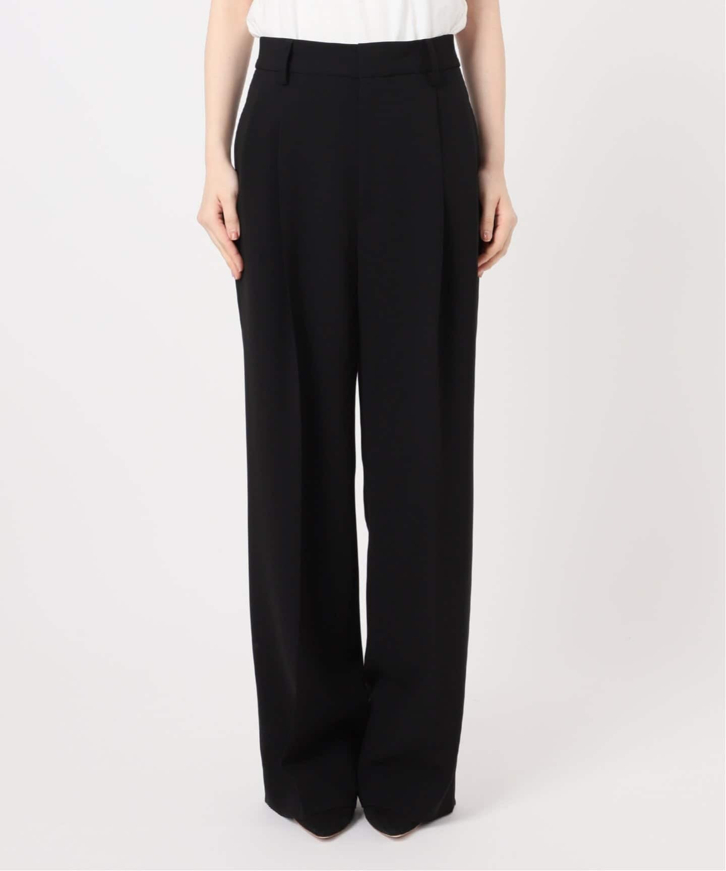 トリアセジョーゼット タックパンツ（スラックス）｜Deuxieme Classe