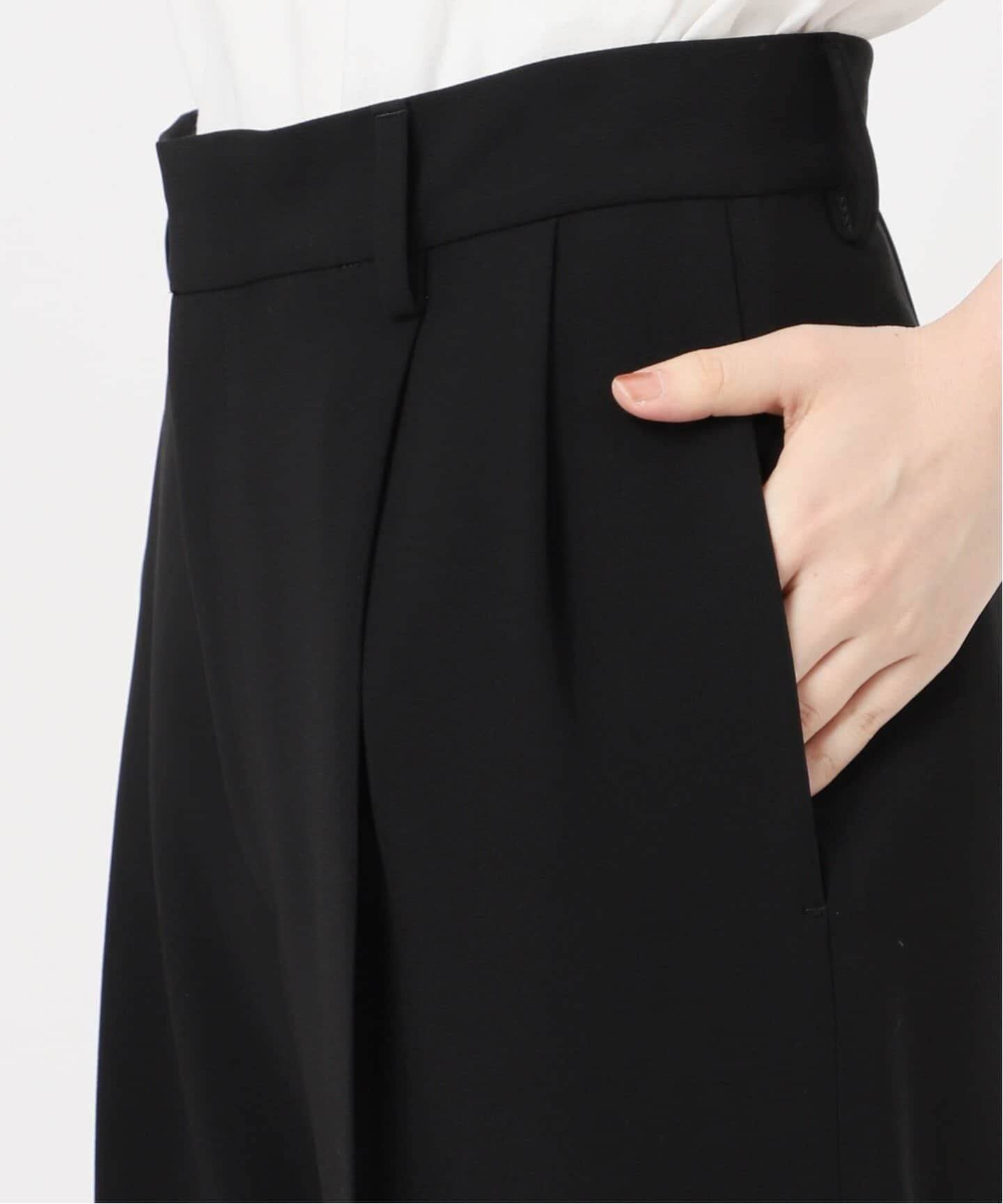 トリアセジョーゼット タックパンツ（スラックス）｜Deuxieme