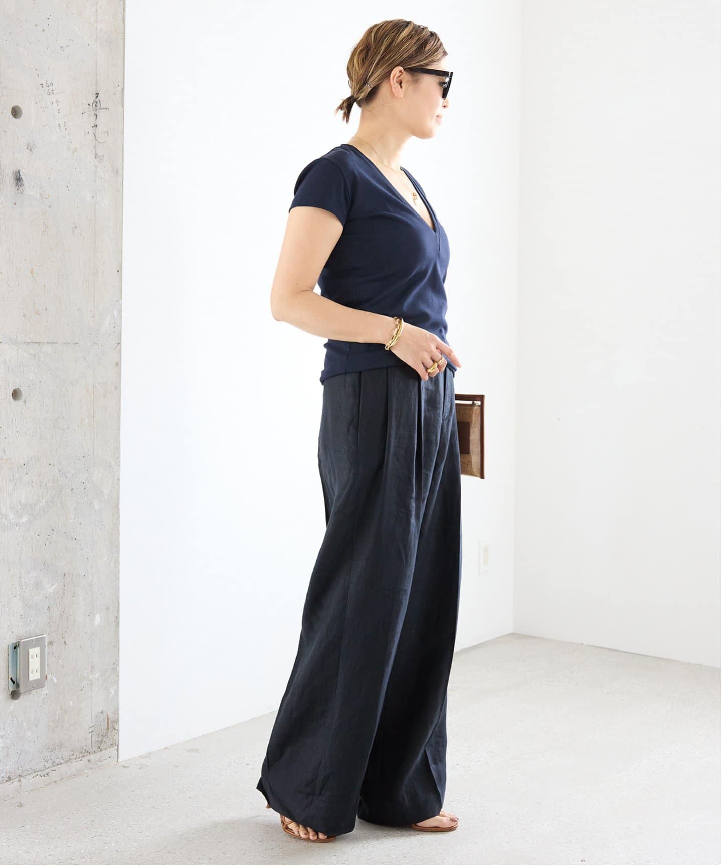 OGLINEN タックパンツ（スラックス）｜Deuxieme Classe