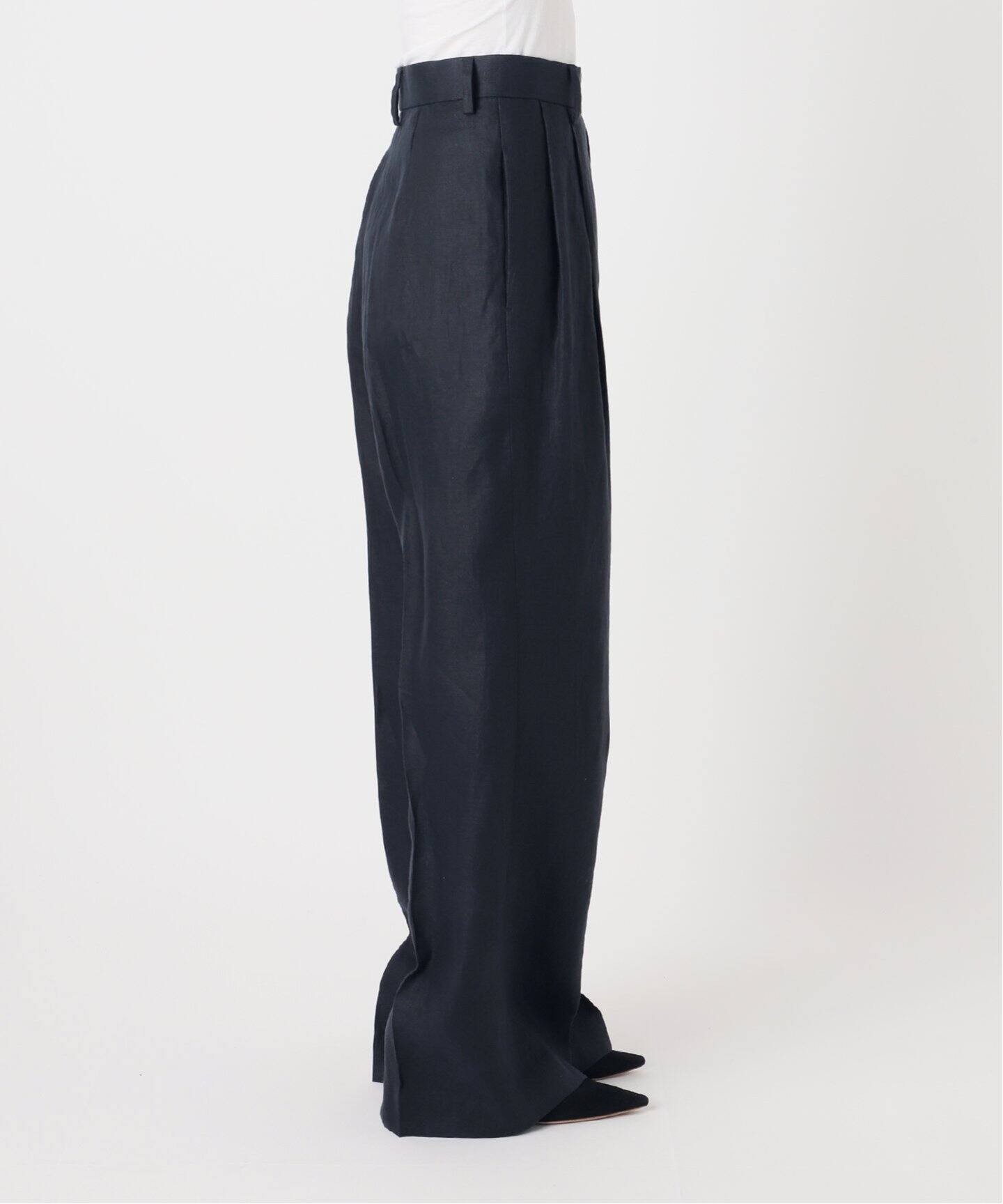 Deuxieme Classe WOOL TRO タックパンツ サイズ34グレー MUSE ドゥーズィエムクラス グレー WOOL TRO タックパンツ 34