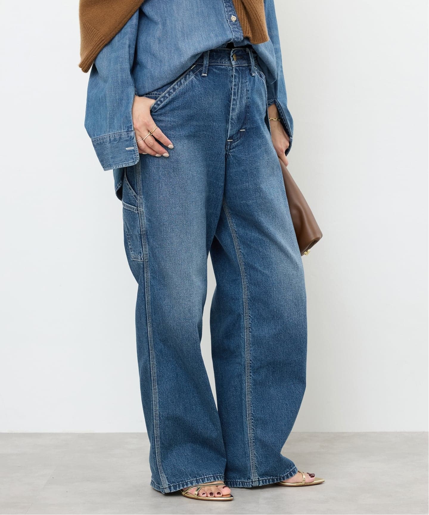 Deuxieme Classe 　Lee 別注デニム ワイドパンツ 36 Deuxieme Classe（ドゥーズィエムクラス）の「Lee 別注 デニム