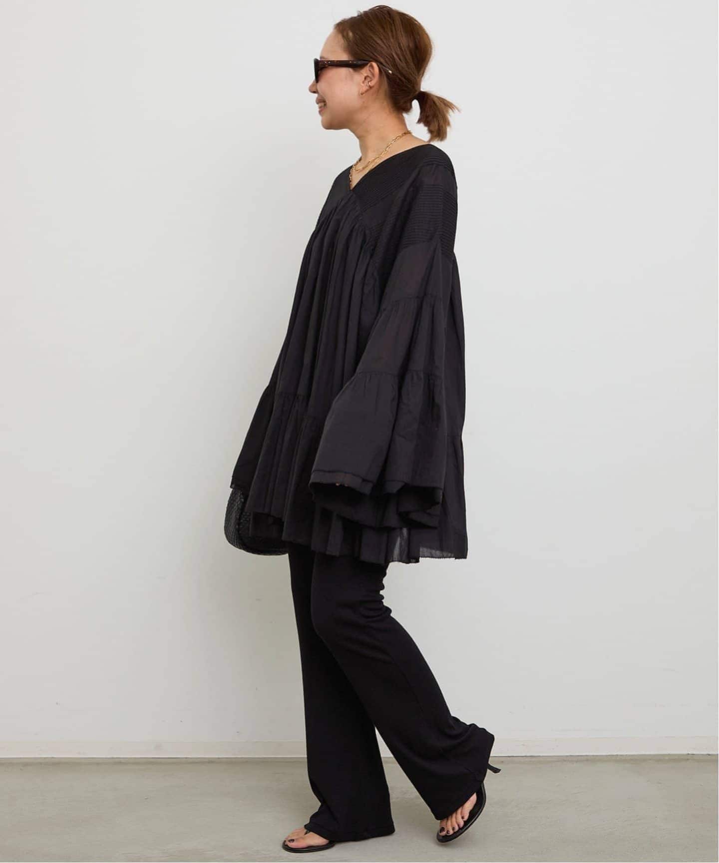 Deuxieme Classe Rayon リブパンツ ブラック Rayon リブパンツ（その他パンツ）｜Deuxieme Classe