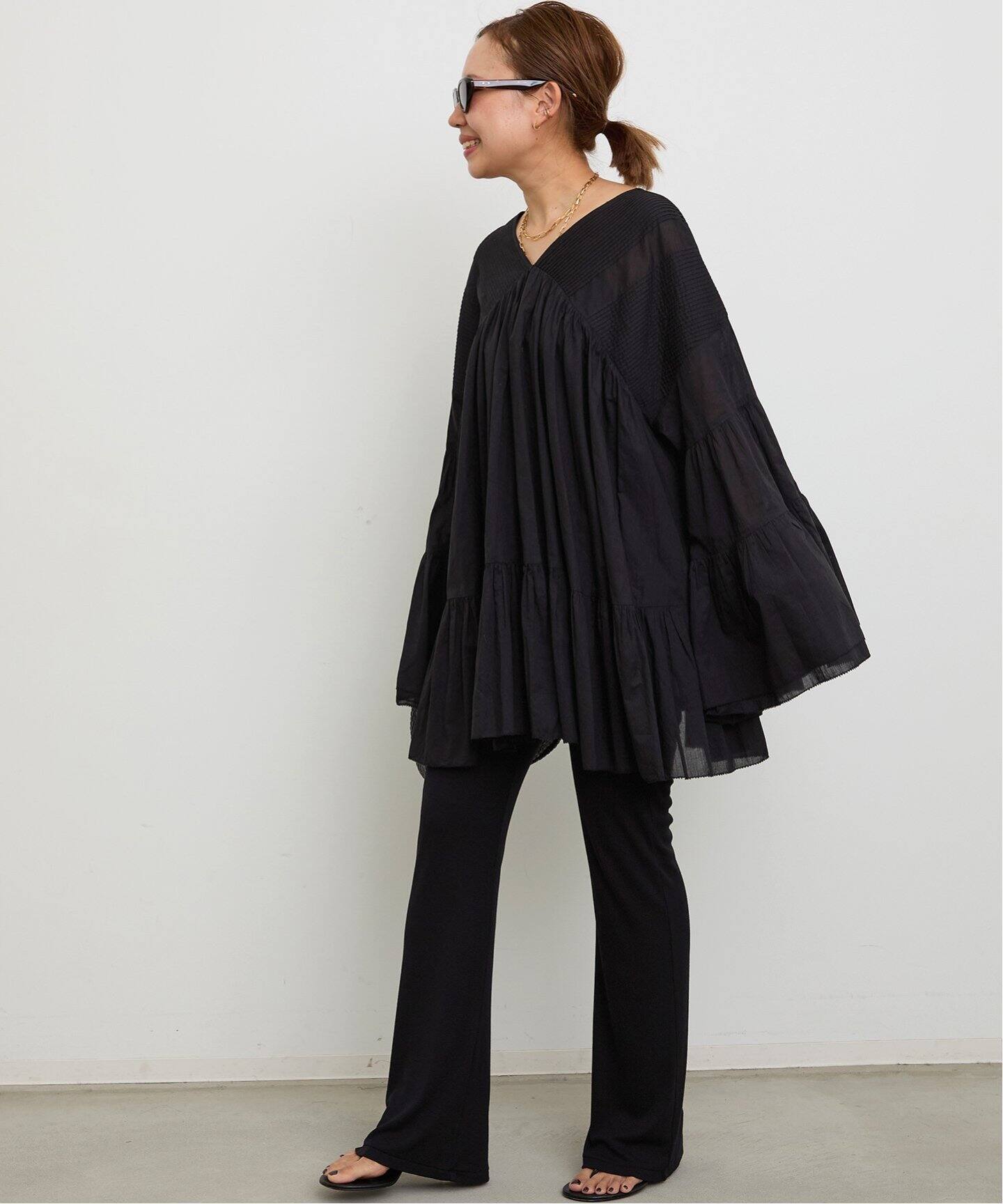 Deuxieme Classe Rayon リブパンツ ブラック Rayon リブパンツ（その他パンツ）｜Deuxieme Classe