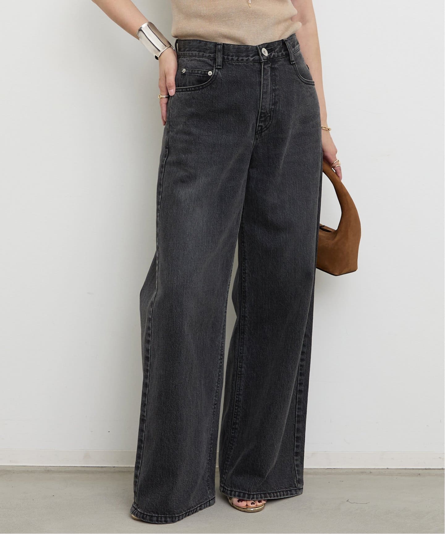 Loose Jeans (GRAY)（デニムパンツ・ジーンズ）｜Deuxieme