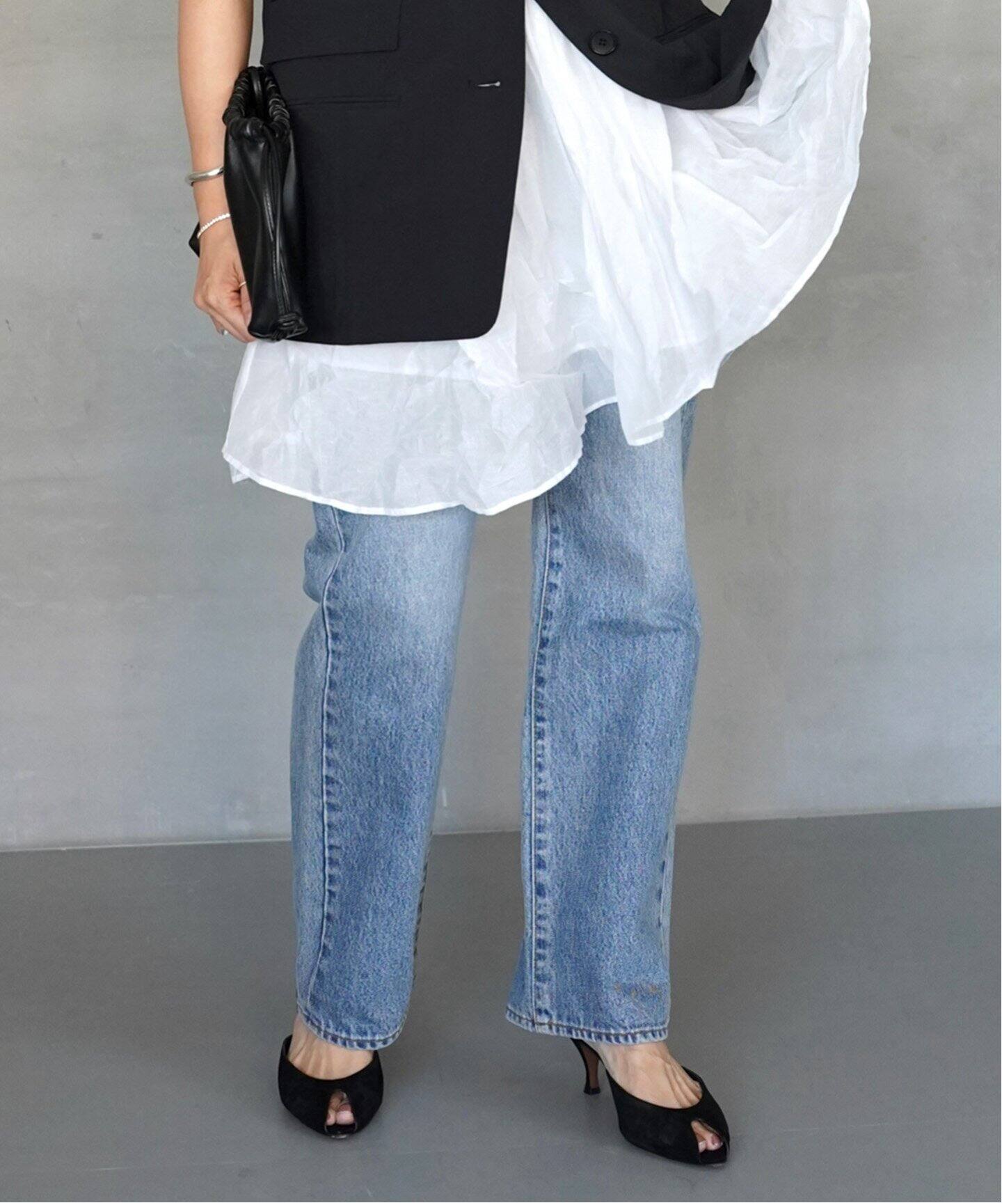 Deuxieme Classe Straight ジーンズ　34 予約》Straight Jeans (グレー)（デニムパンツ・ジーンズ