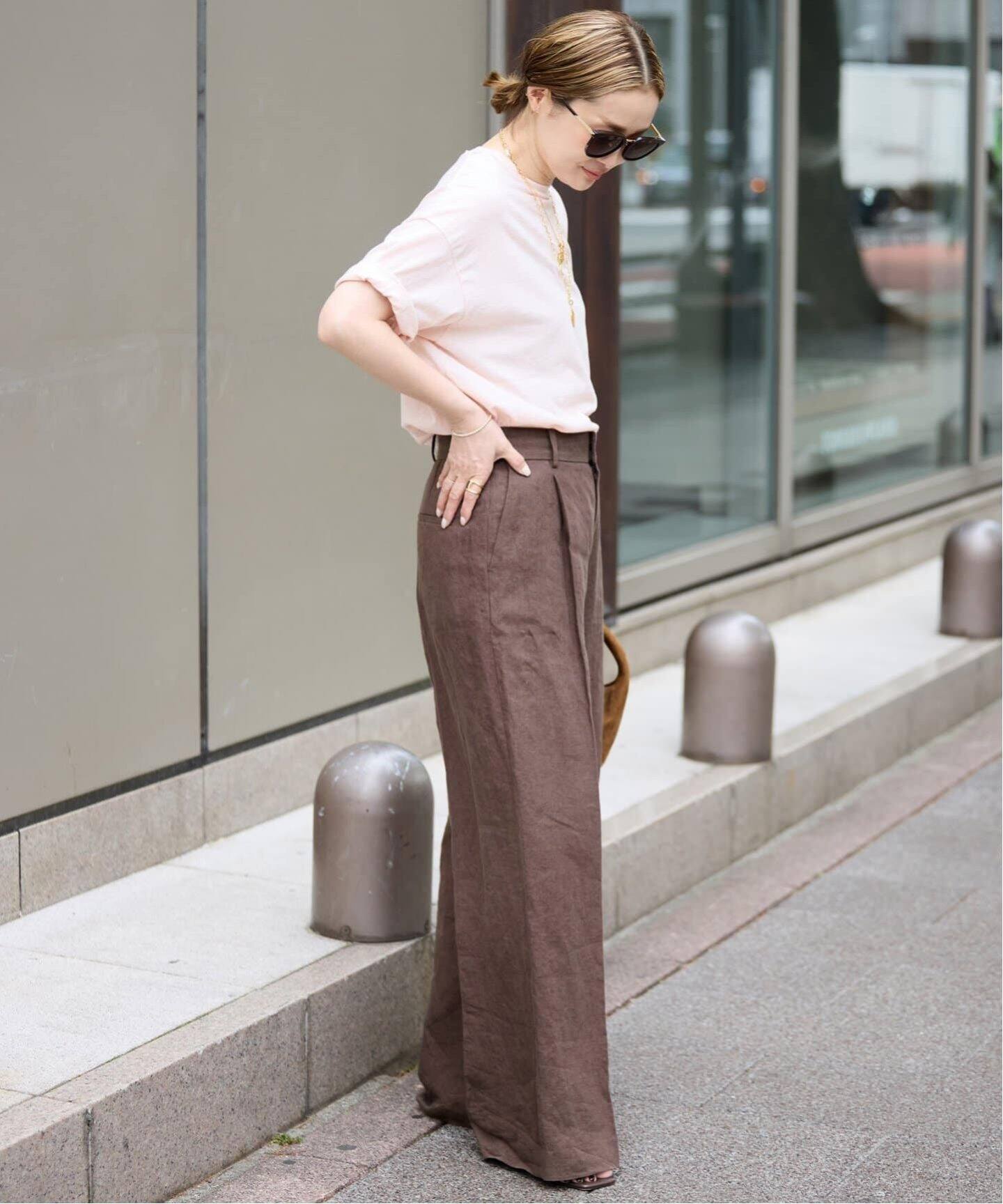 Linen ワイドパンツ（スラックス）｜Deuxieme Classe